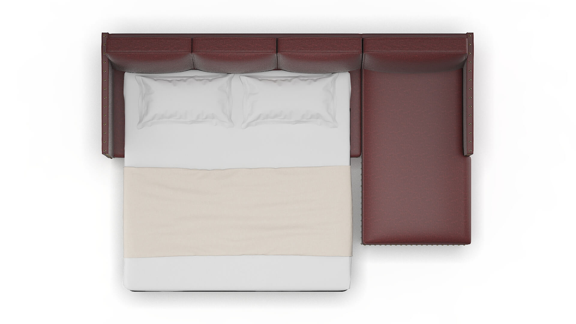 Florence Derby Berry Panel Sleeper Espresso legs 3