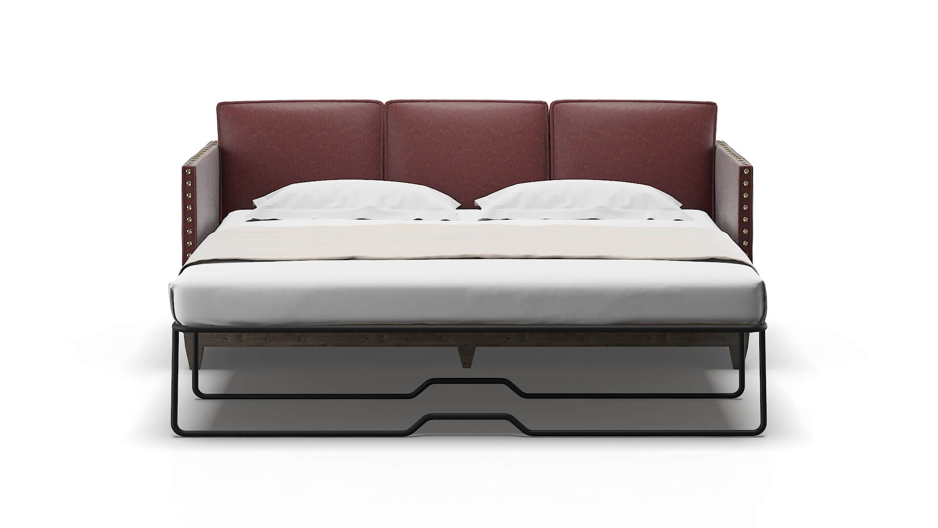 Florence Derby Berry Sofa Sleeper Espresso legs 1