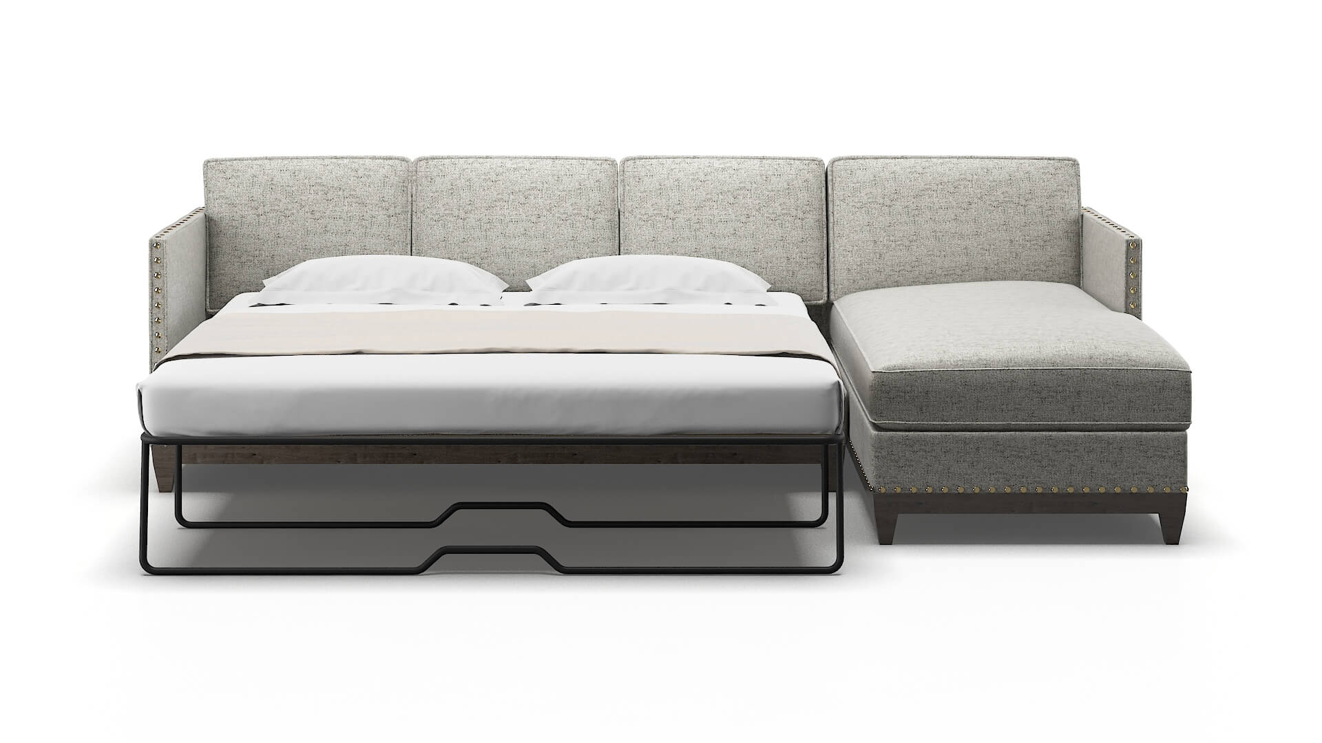 Florence Derby Silver Panel Sleeper Espresso legs 1