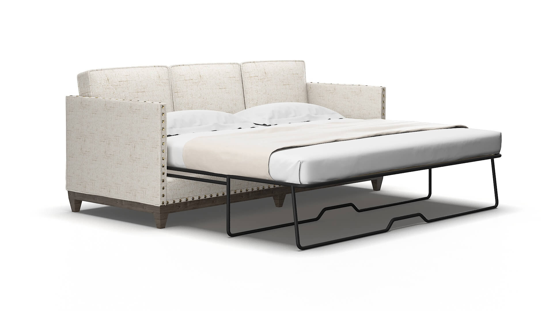 Florence Derby taupe Sofa sleeper Espresso Legs  2