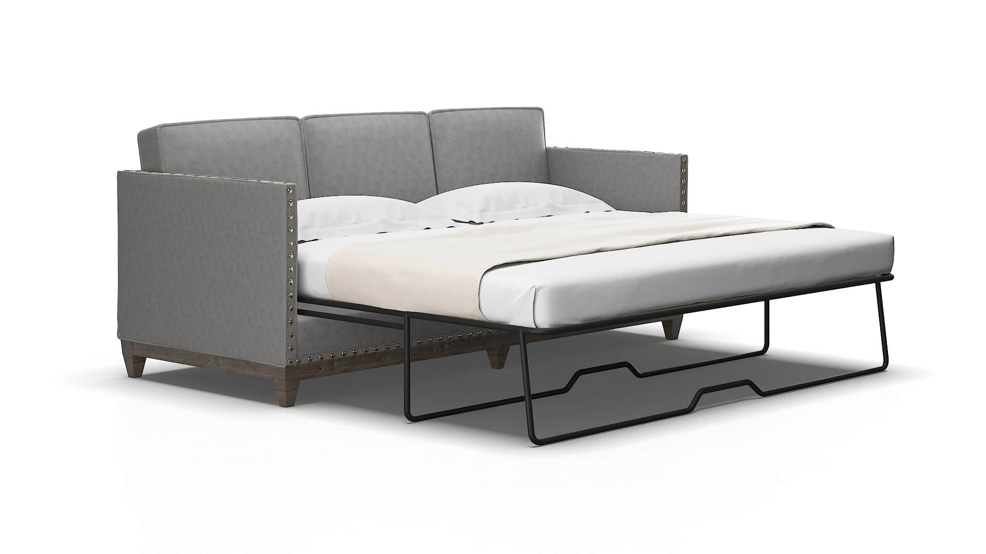 Florence Dream_d charcoal Sofa sleeper Espresso Legs  2