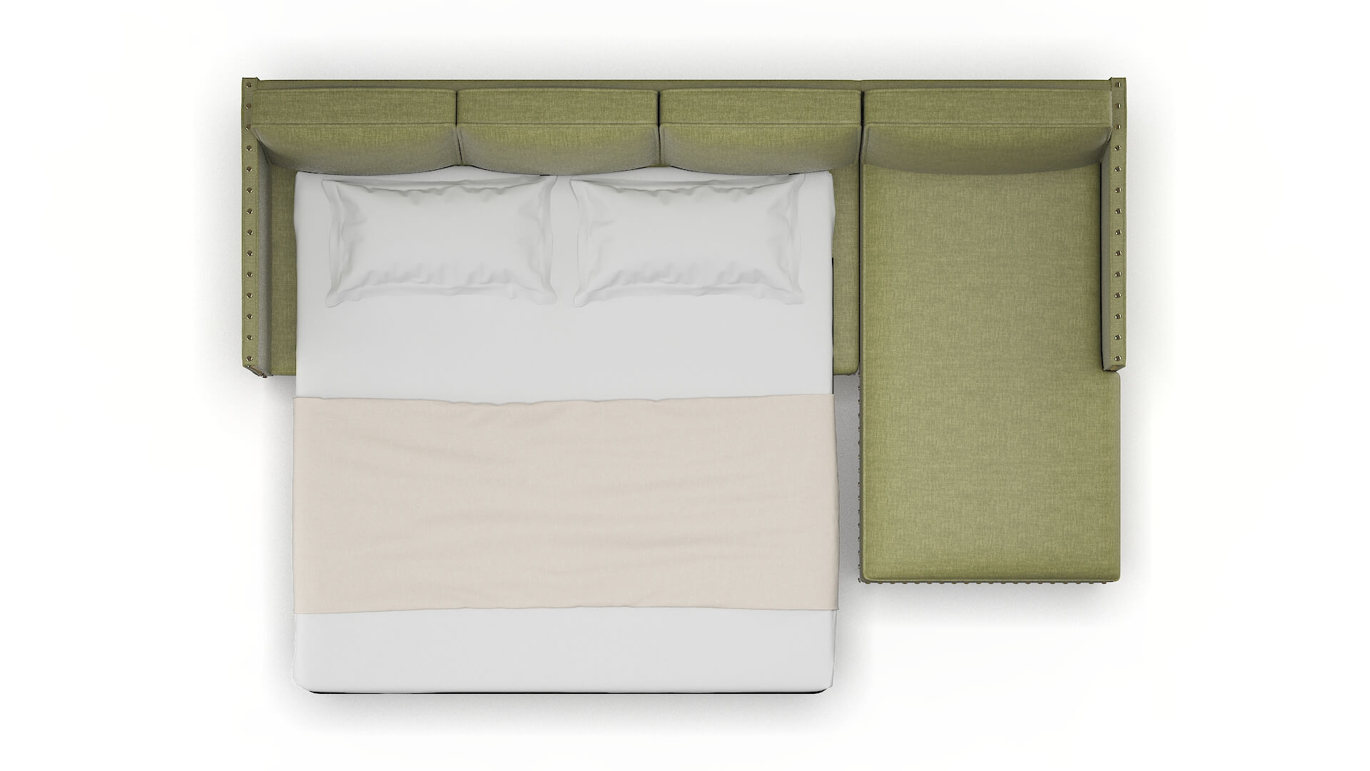 Florence Durham Lime Panel Sleeper Espresso legs 3