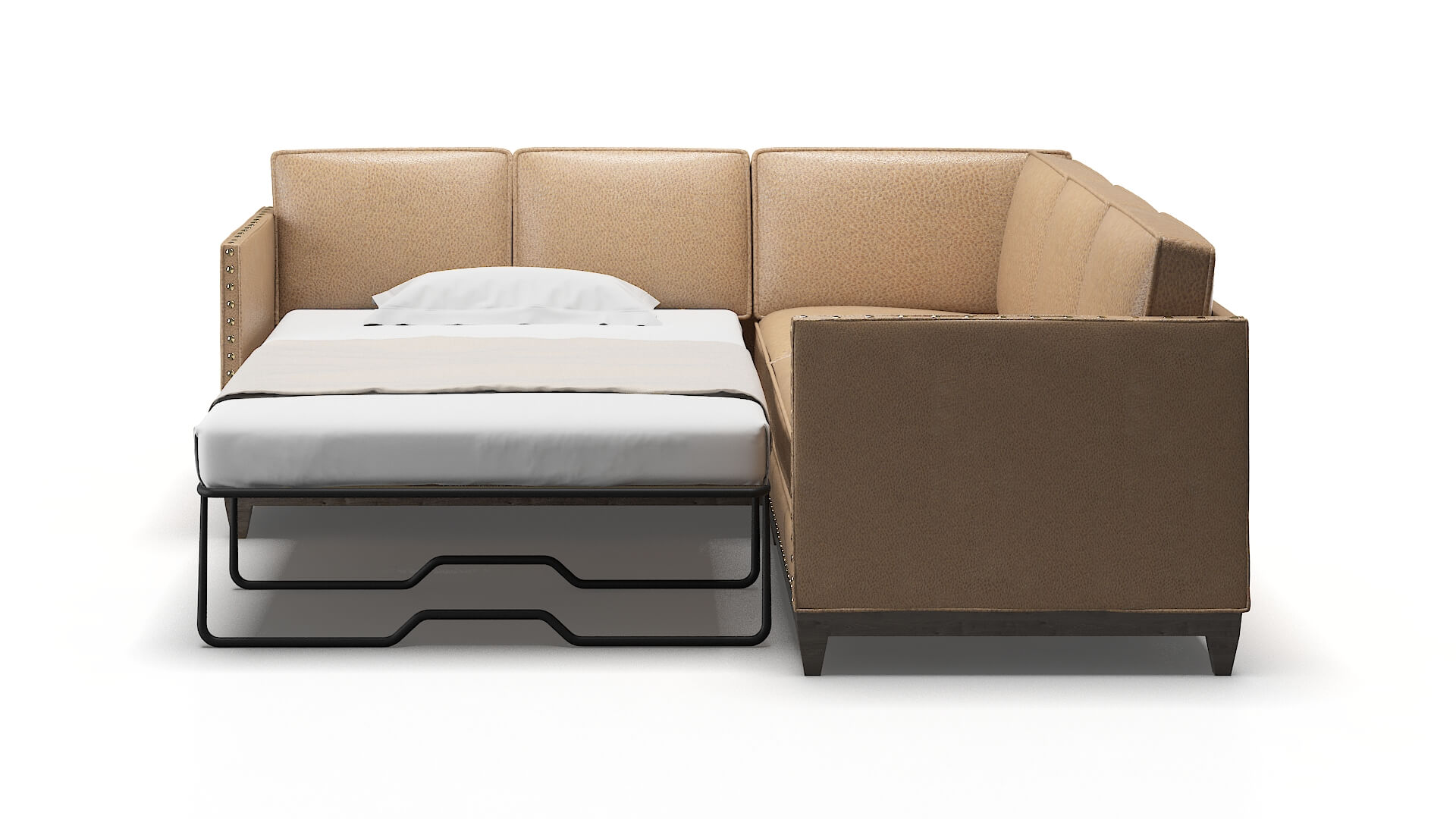 Florence Ford Dune Sectional Sleeper Espresso legs 1