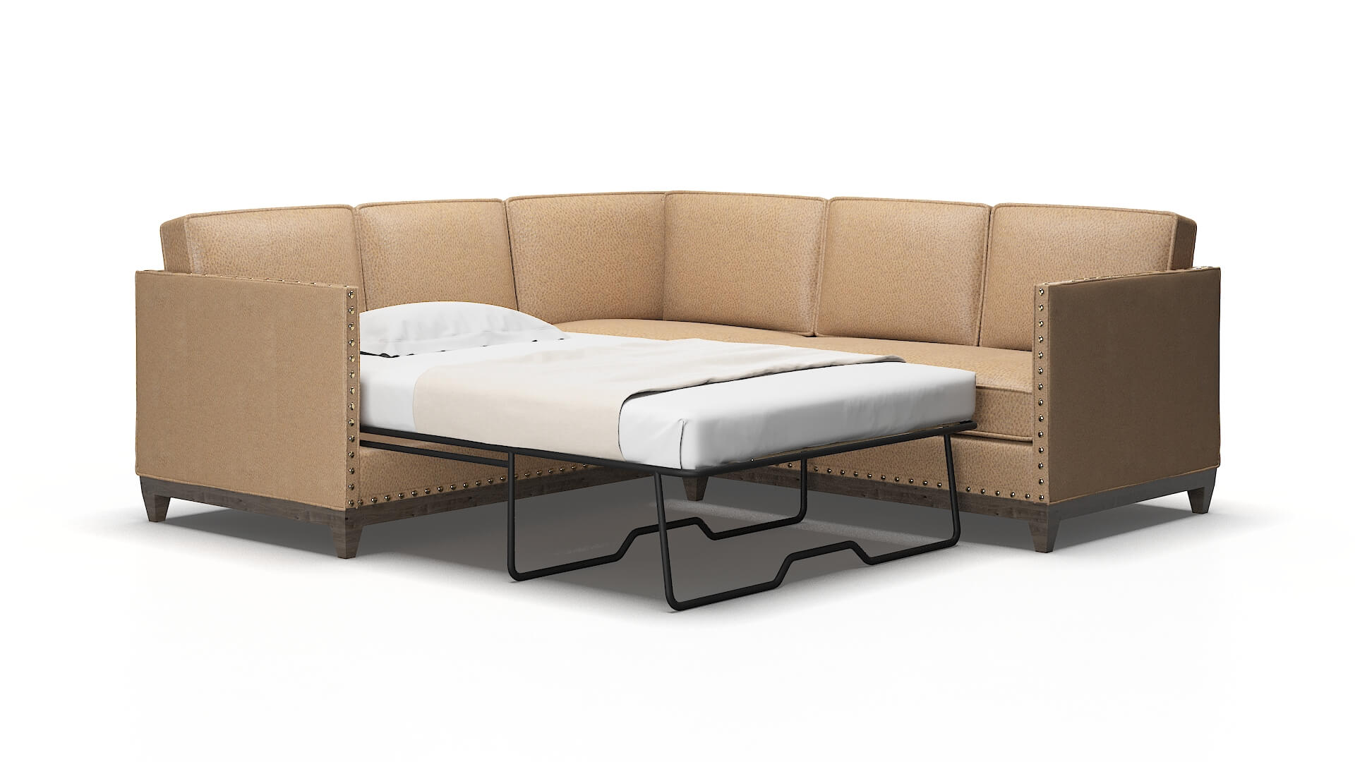 Florence Ford Dune Sectional Sleeper Espresso legs 2