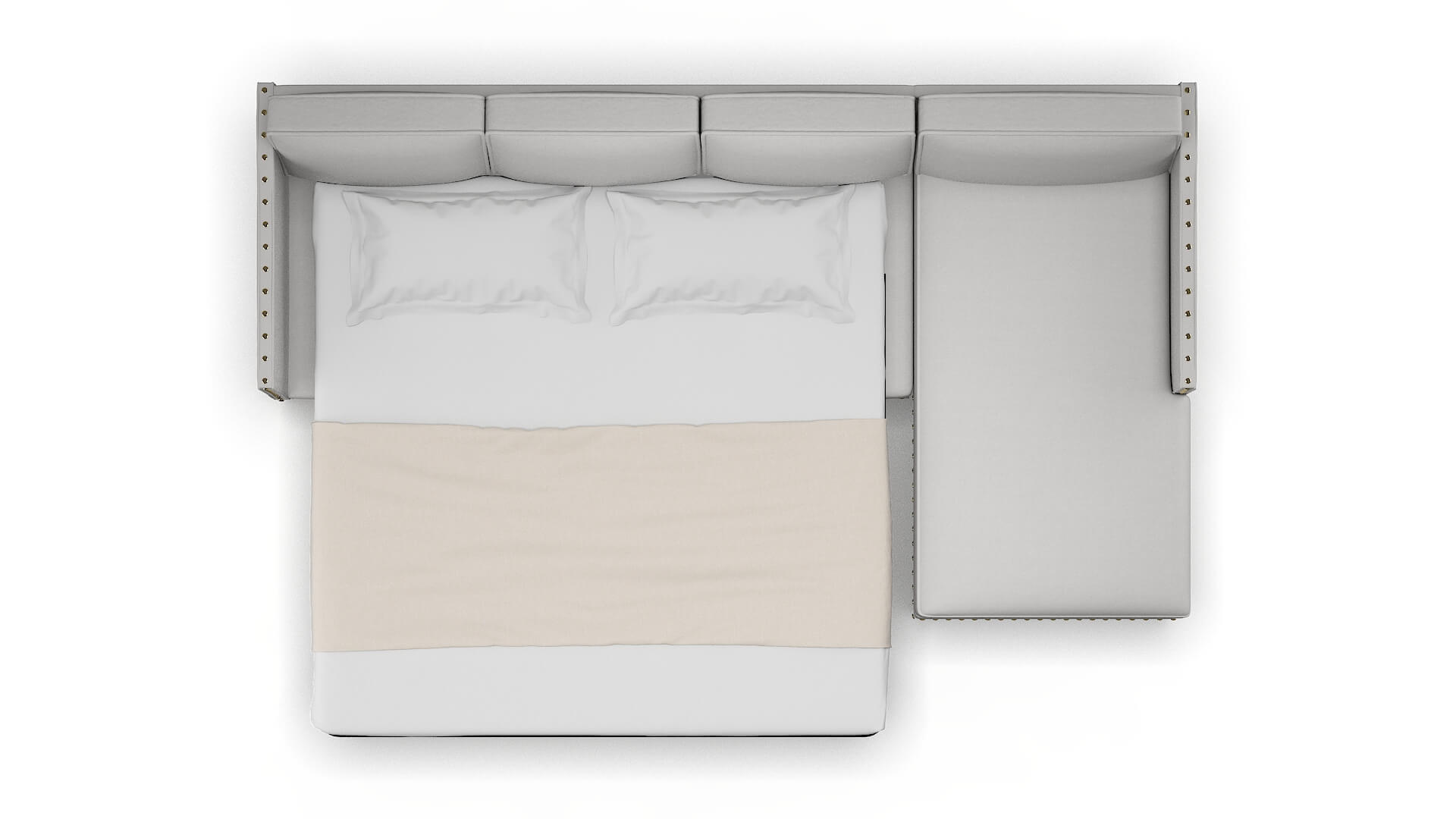 Florence Geo Sterling Panel Sleeper Espresso legs 3