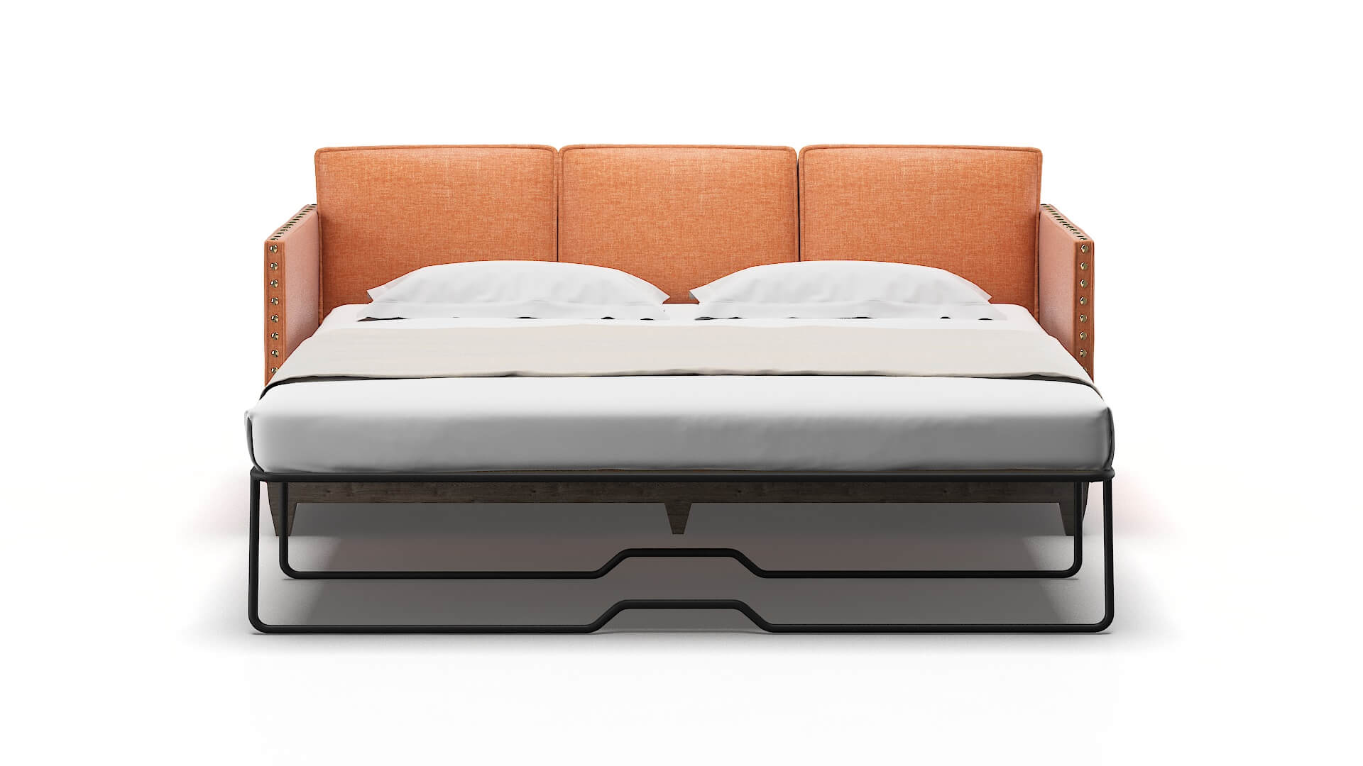 Florence Hepburn Appricot Sofa Sleeper Espresso legs 1