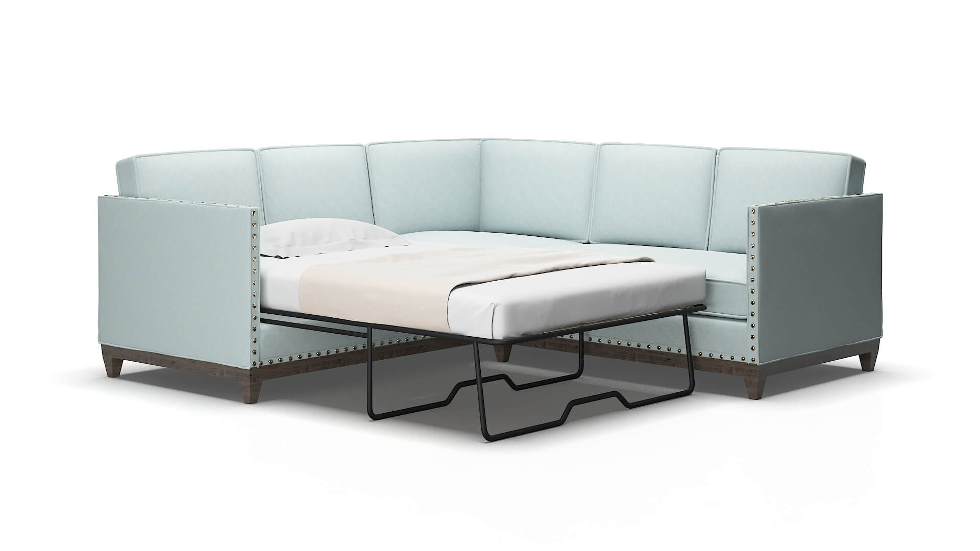 Florence Hepburn peridot Sectional sleeper Espresso Legs  2