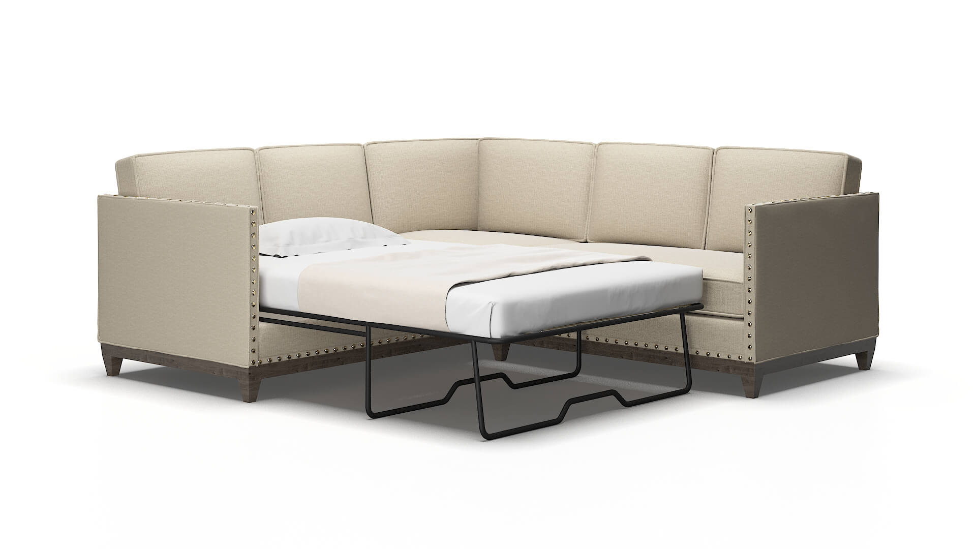 Florence Insight barley Sectional sleeper Espresso Legs  2