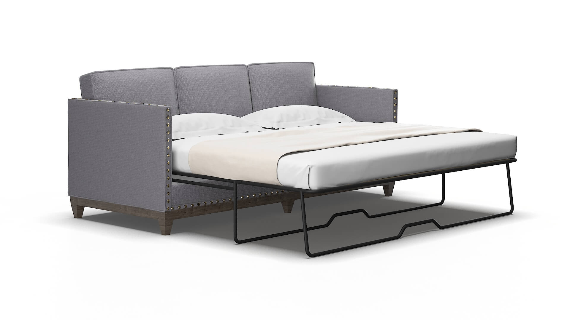Florence Insight denim Sofa sleeper Espresso Legs  2