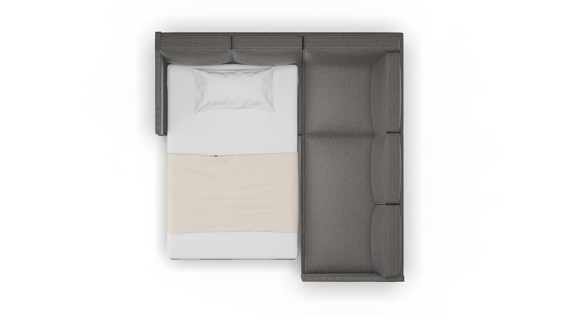 Florence Insight Eclipse Sectional Sleeper Espresso legs 3