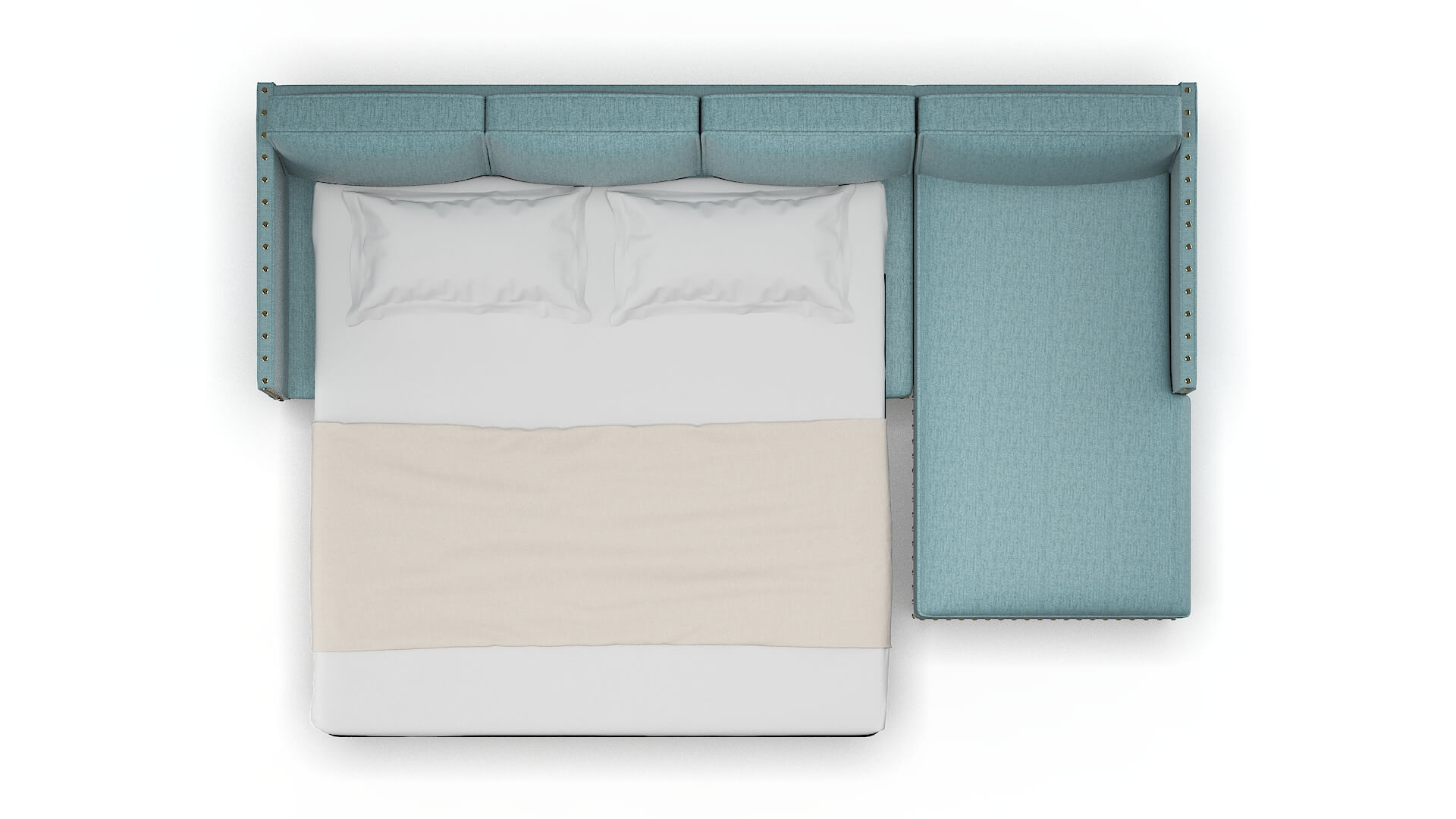 Florence Insight Peacock Panel Sleeper Espresso legs 3