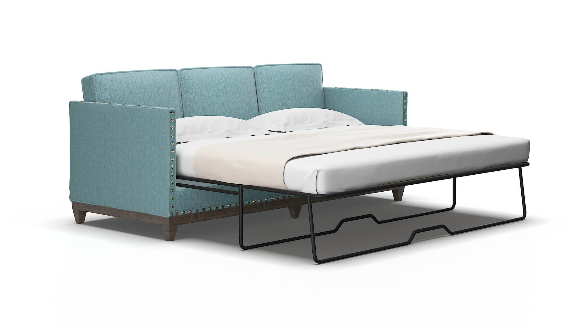 Florence Insight peacock Sofa sleeper Espresso Legs  2