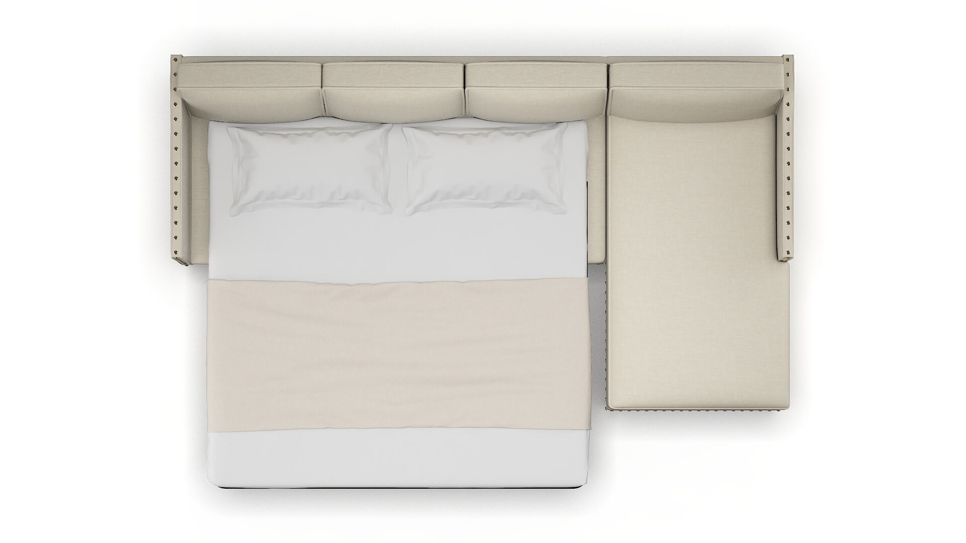 Florence Keylargo Almond Panel Sleeper Espresso legs 3