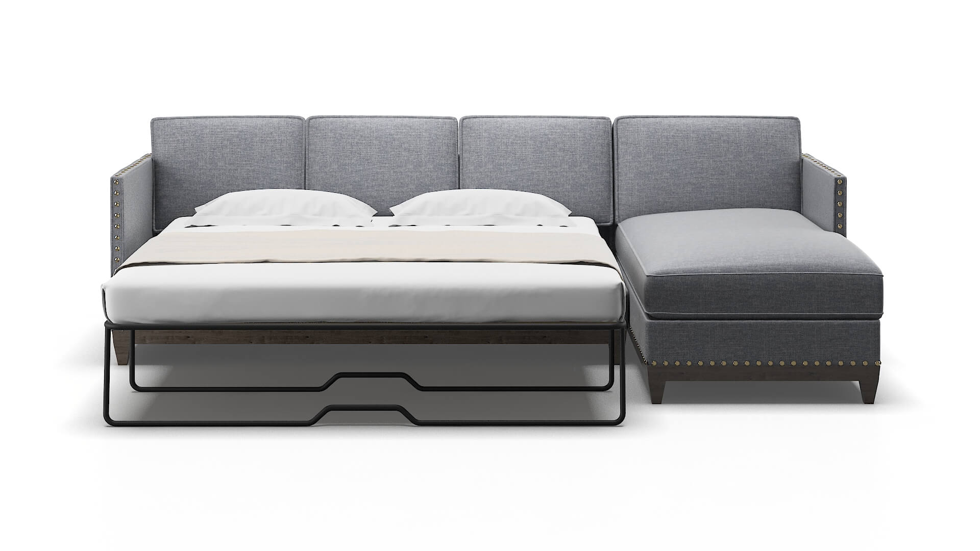 Florence Keylargo Ash Panel Sleeper Espresso legs 1