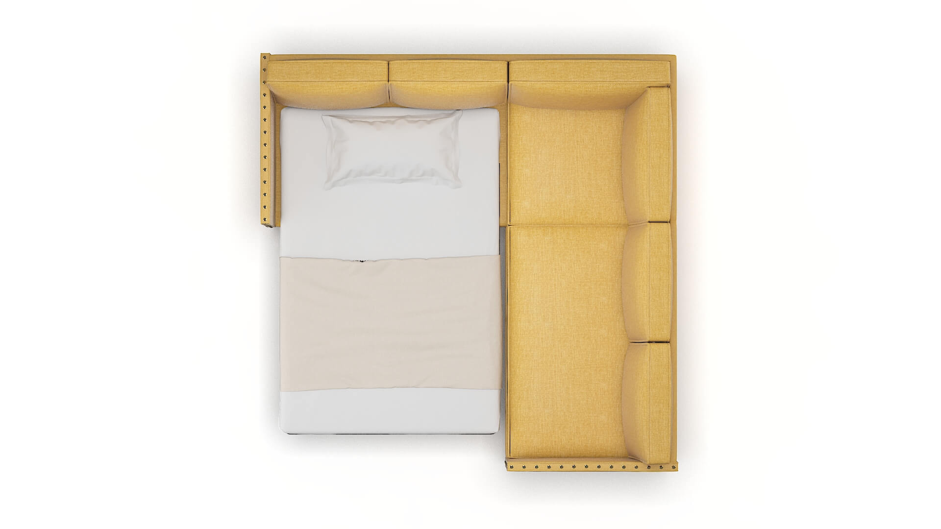 Florence Keylargo Honey Sectional Sleeper Espresso legs 3