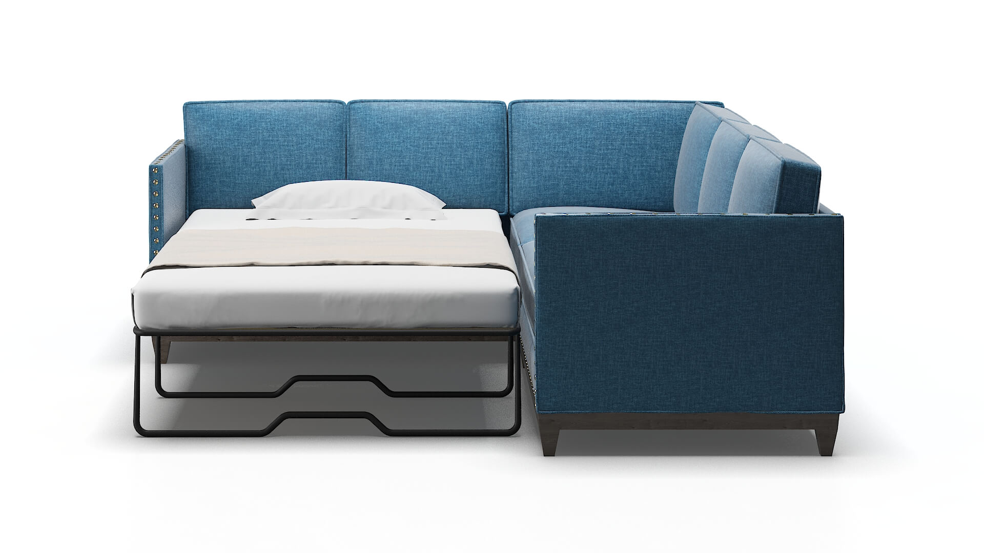 Florence Keylargo Ocean Sectional Sleeper Espresso legs 1