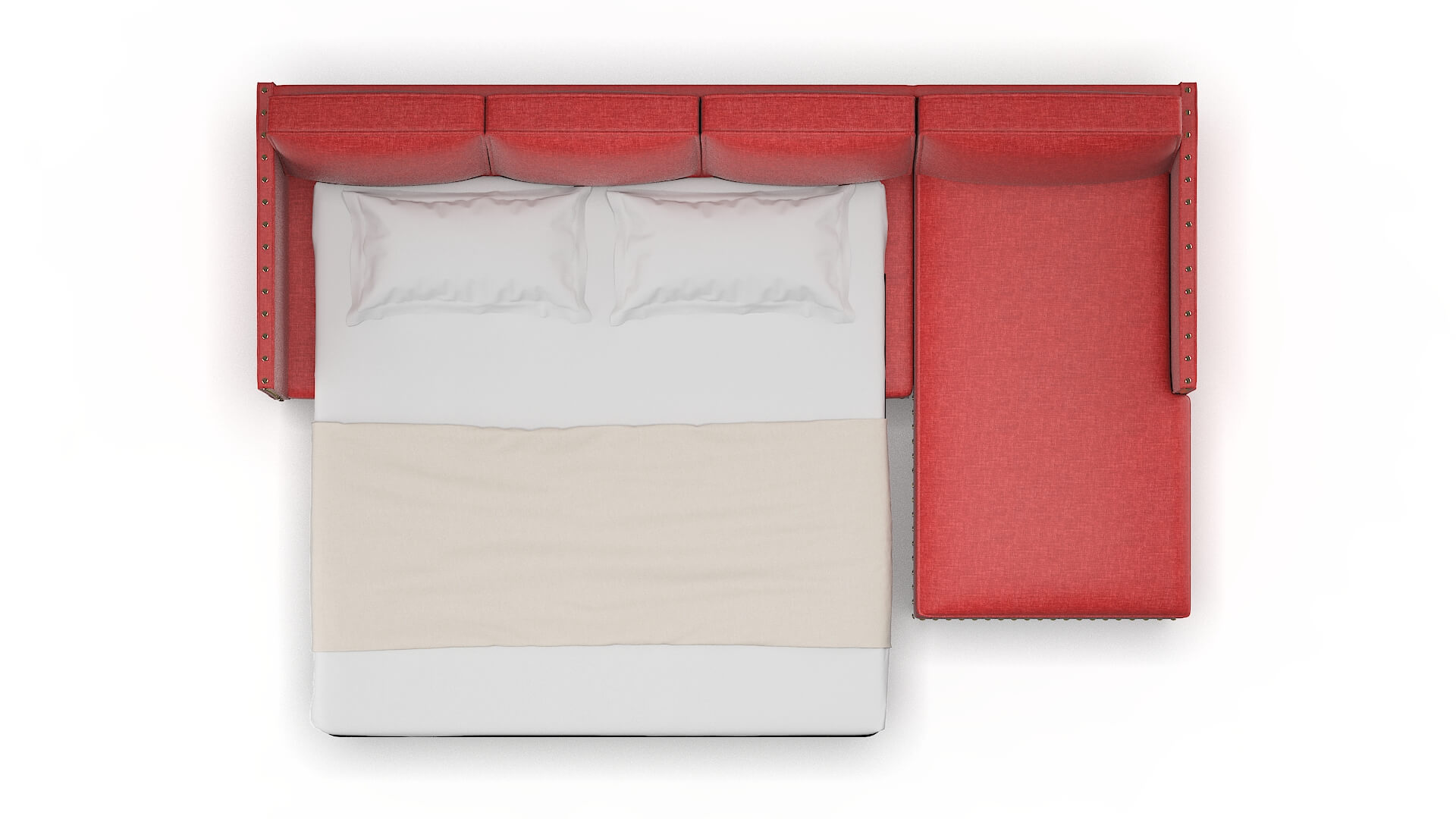 Florence Keylargo Ruby Panel Sleeper Espresso legs 3