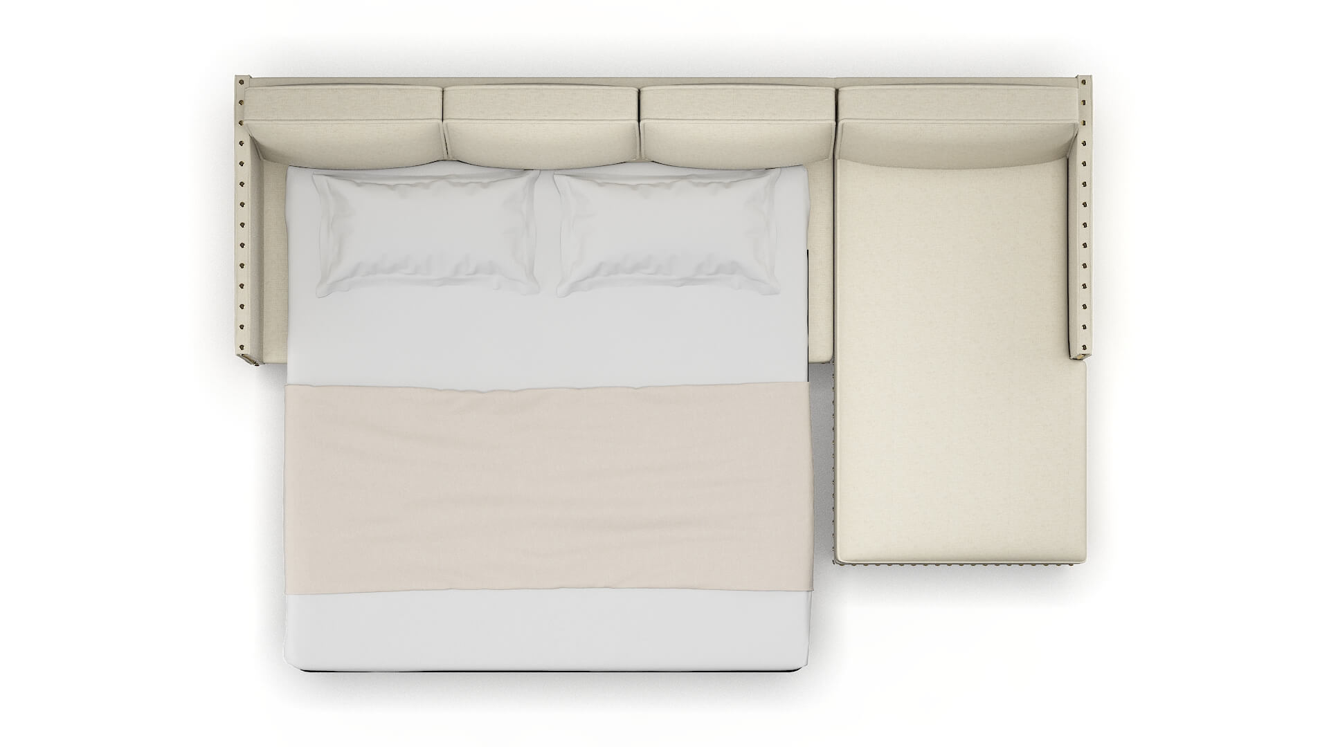 Florence Lana Sand Panel Sleeper Espresso legs 3