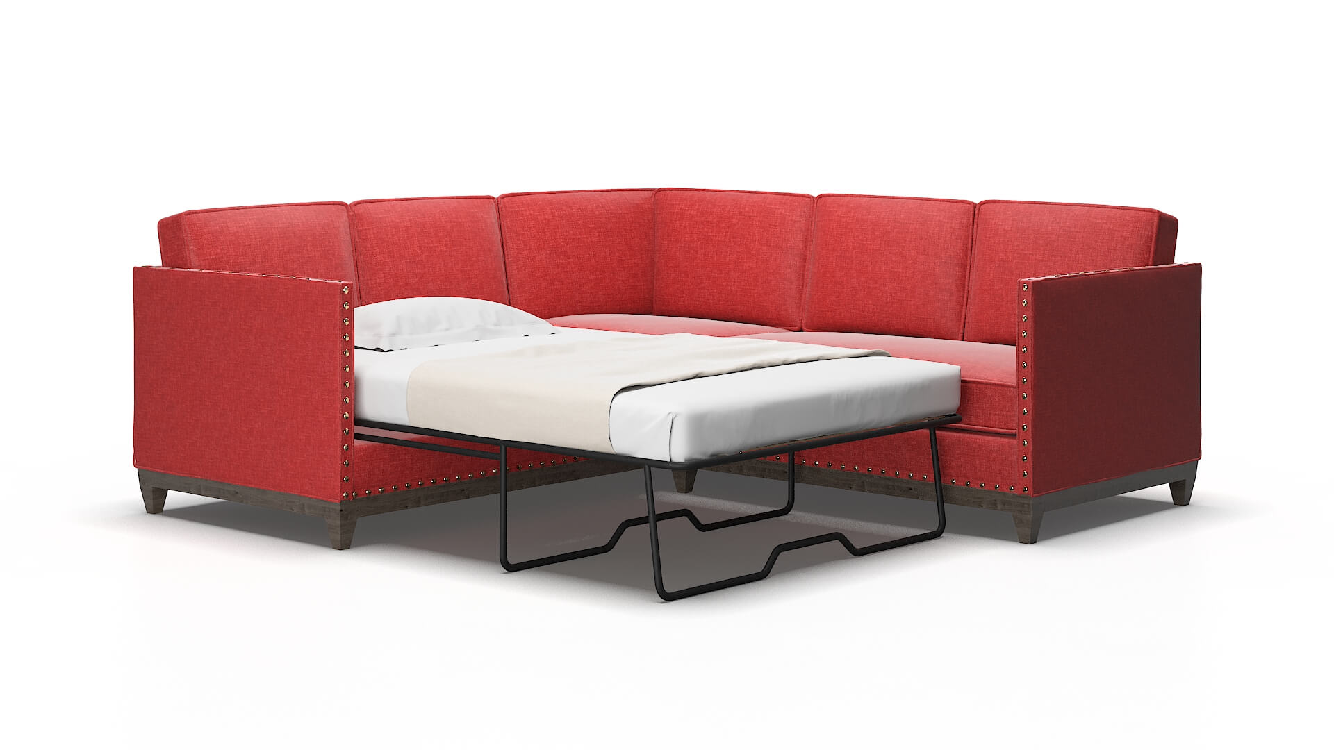 Florence Leslie poppy Sectional sleeper Espresso Legs  2