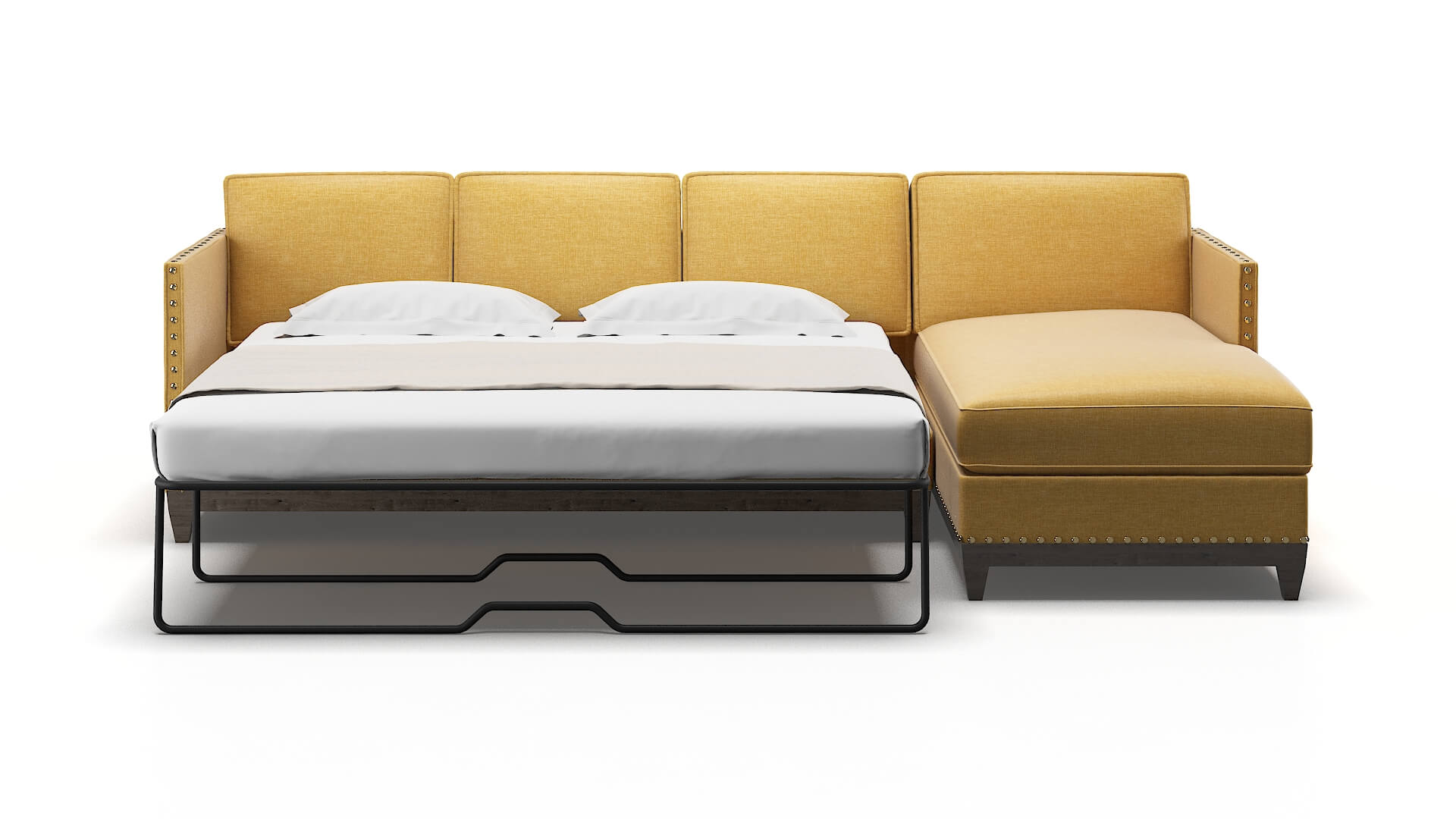 Florence Leslie Saffron Panel Sleeper Espresso legs 1