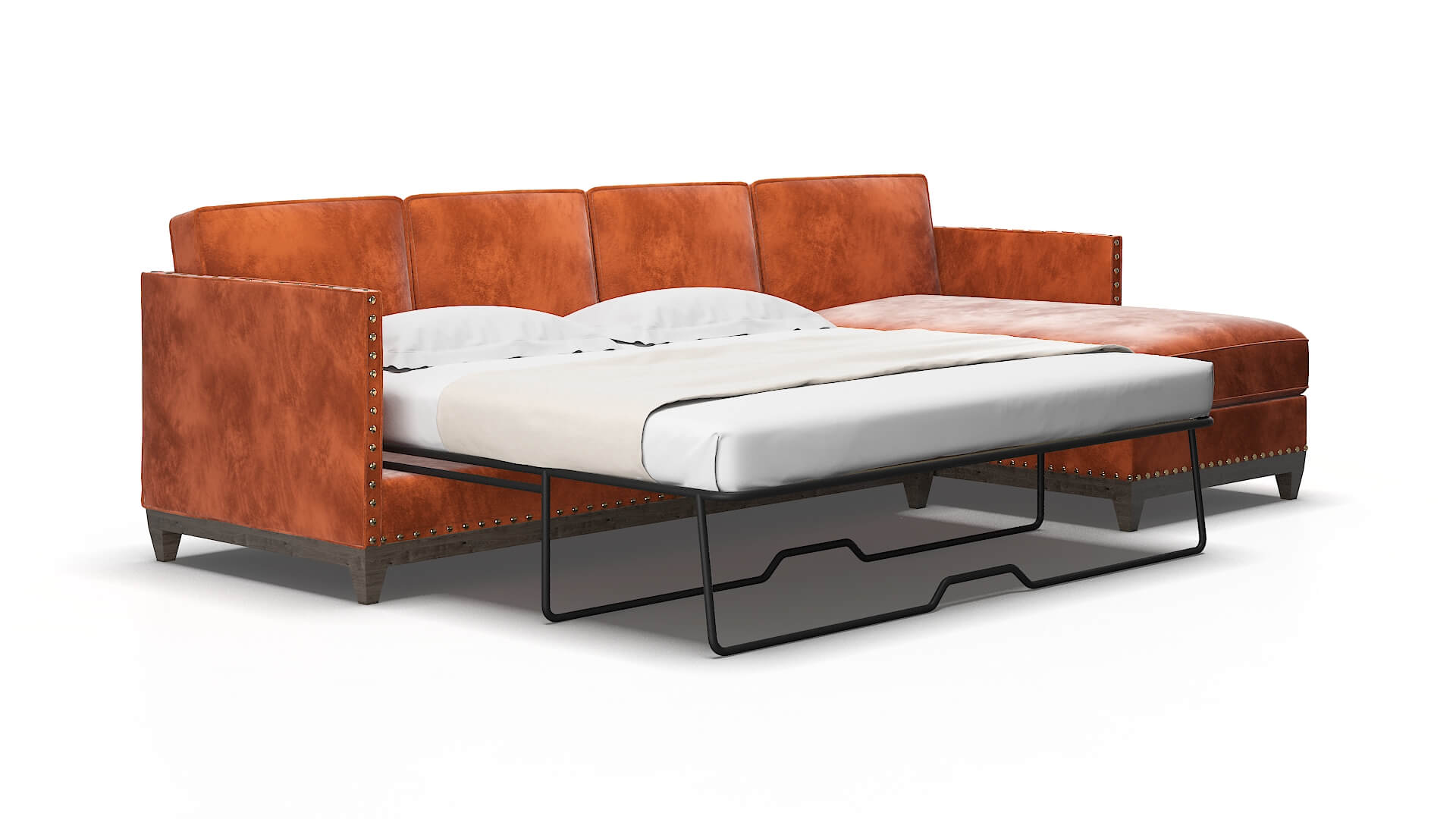 Florence Loft Copper Panel Sleeper Espresso legs 2