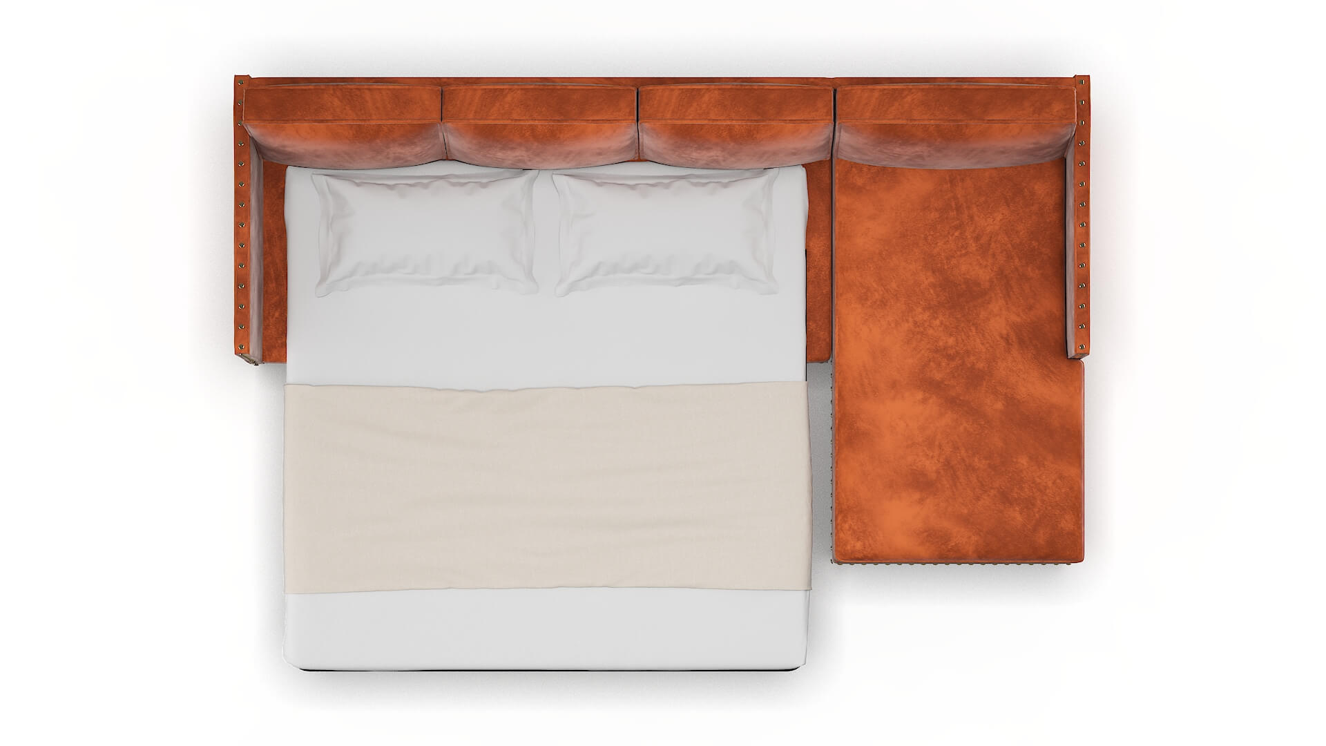 Florence Loft Copper Panel Sleeper Espresso legs 3