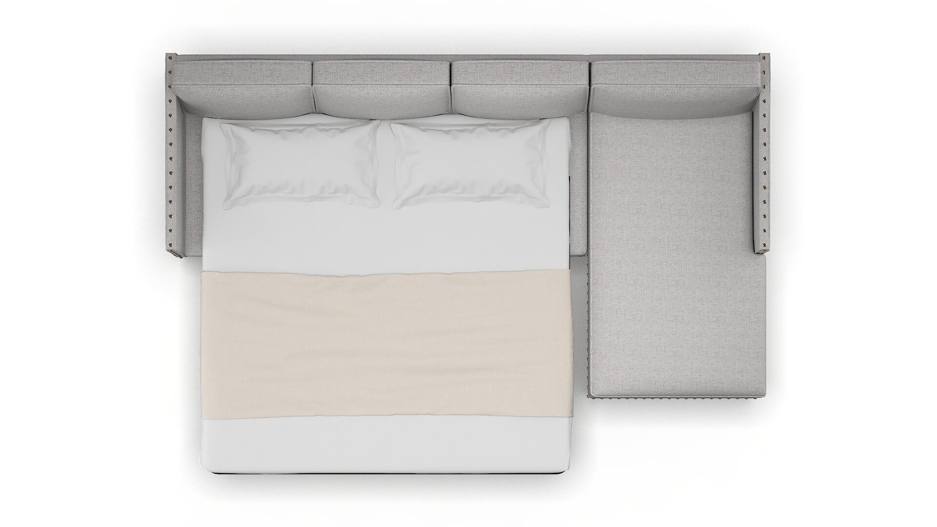 Florence Malibu Dove Panel Sleeper Espresso legs 3