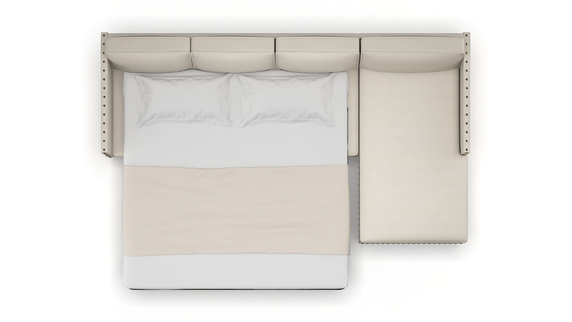 Florence Malibu Linen Panel Sleeper Espresso legs 3