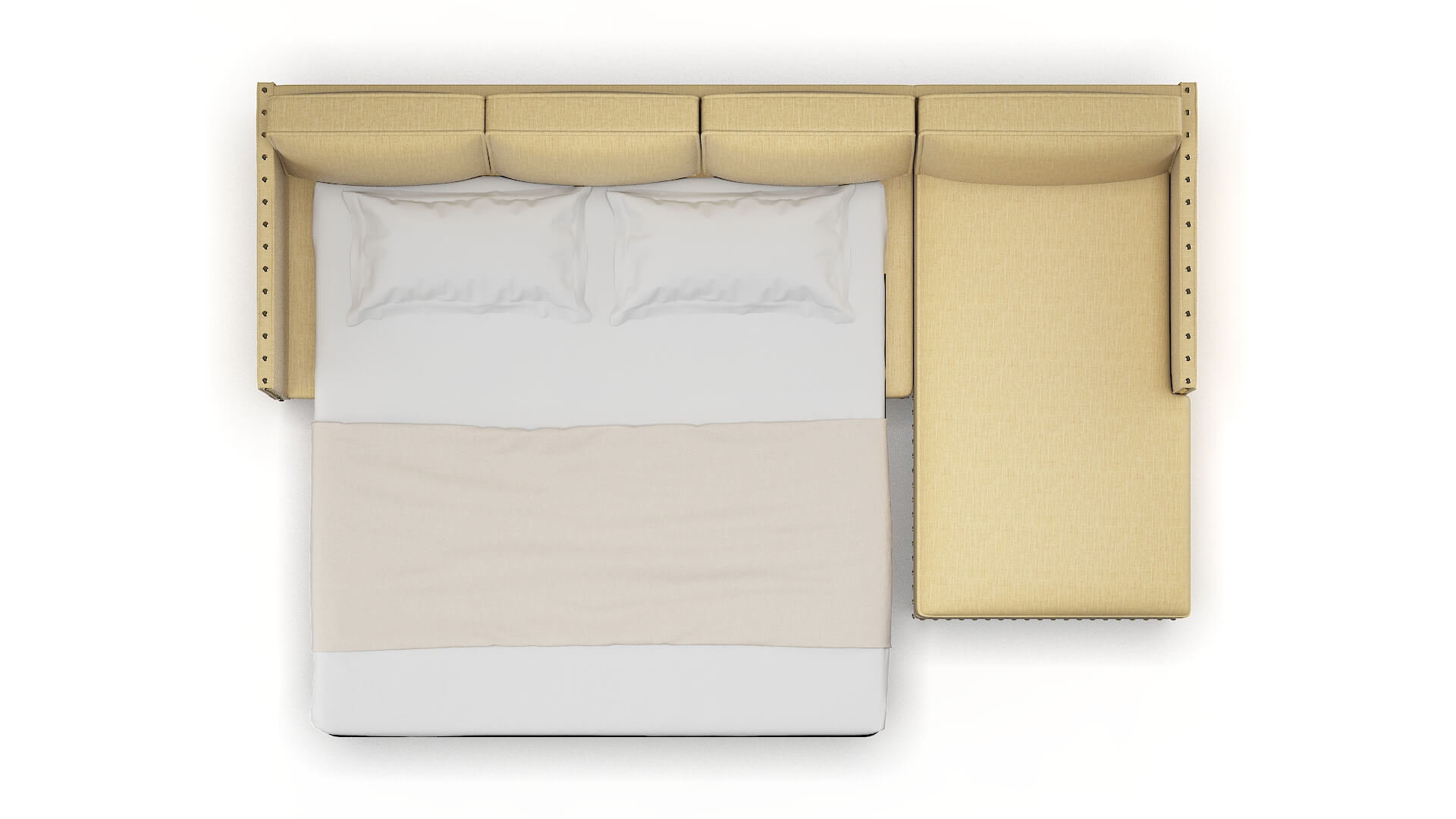 Florence Malibu Maize Panel Sleeper Espresso legs 3