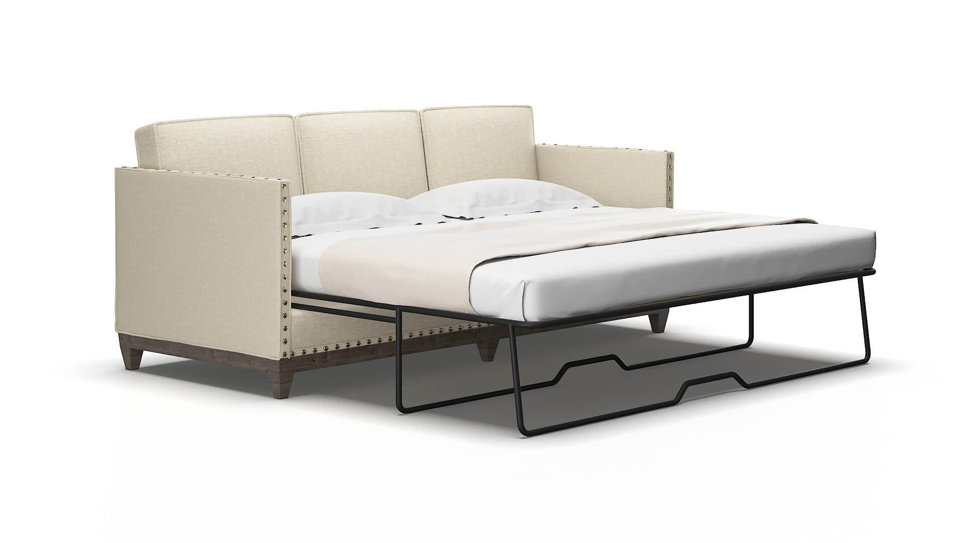 Florence Malibu sand Sofa sleeper Espresso Legs  2