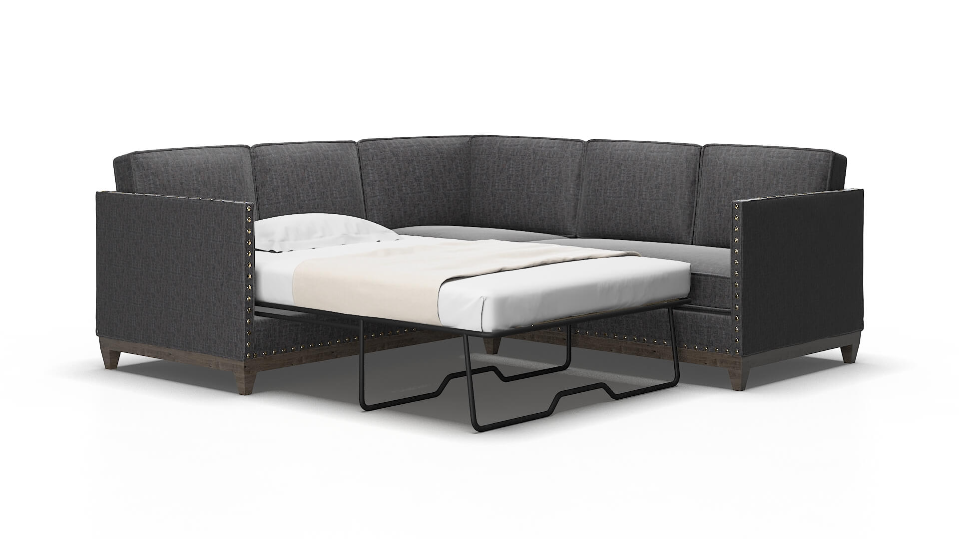 Florence Marcy baltic Sectional sleeper Espresso Legs  2