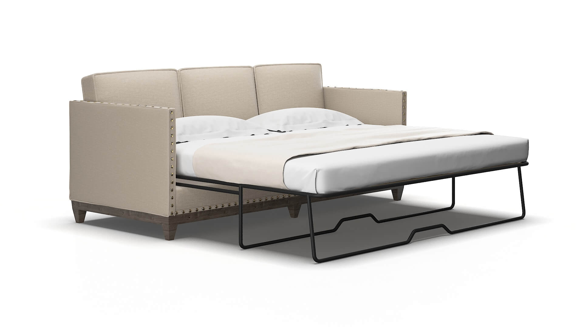 Florence Naples almond Sofa sleeper Espresso Legs  2
