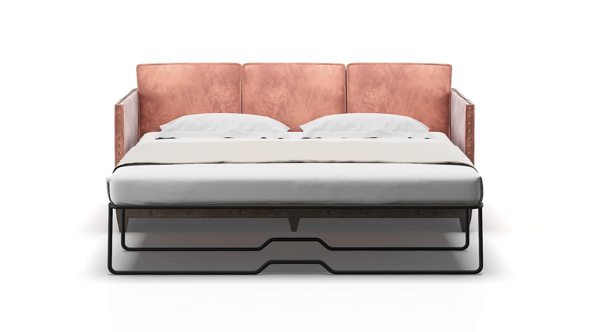 Florence Naples Blush Sofa Sleeper Espresso legs 1