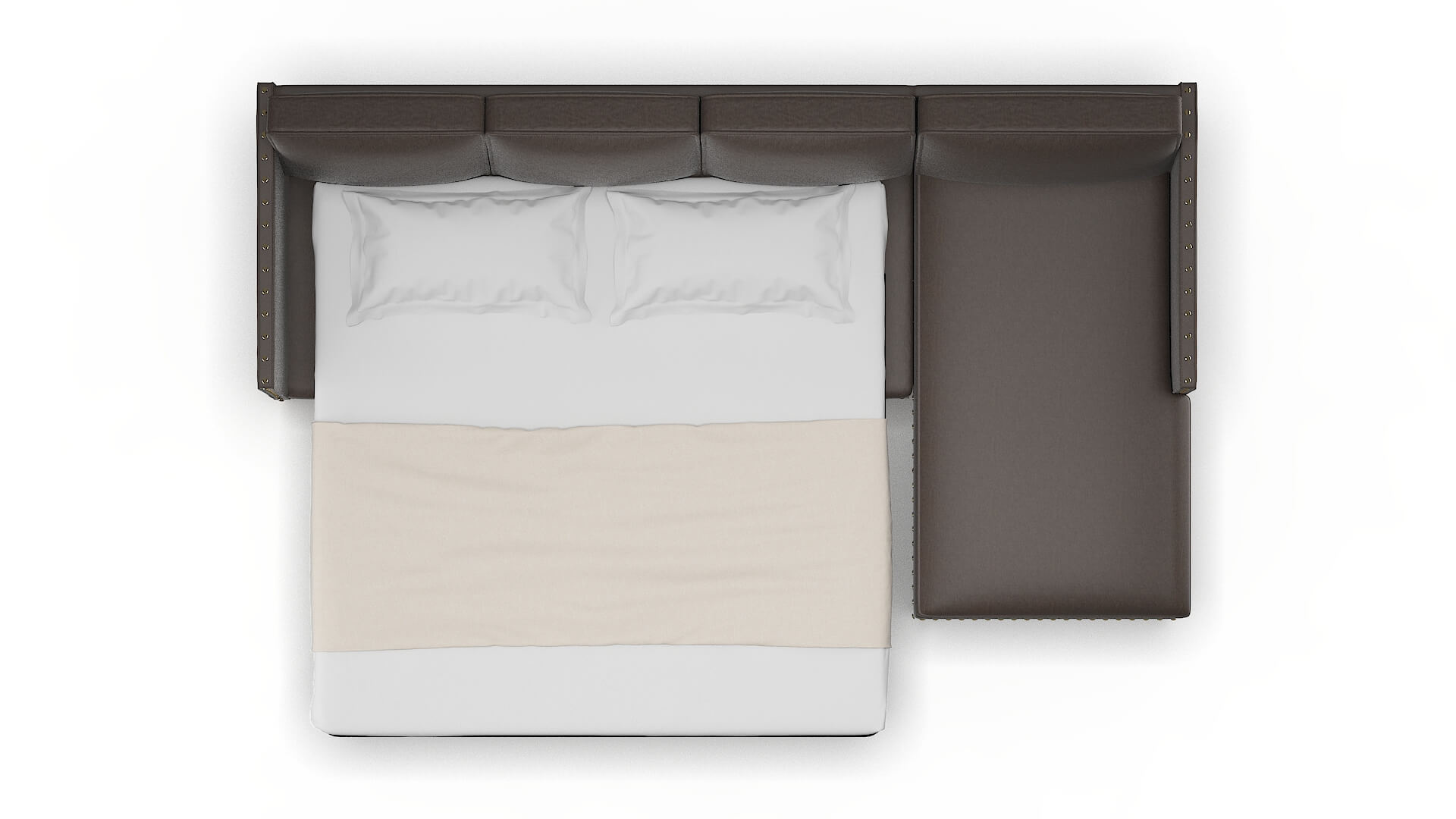 Florence Naples Graphite Panel Sleeper Espresso legs 3