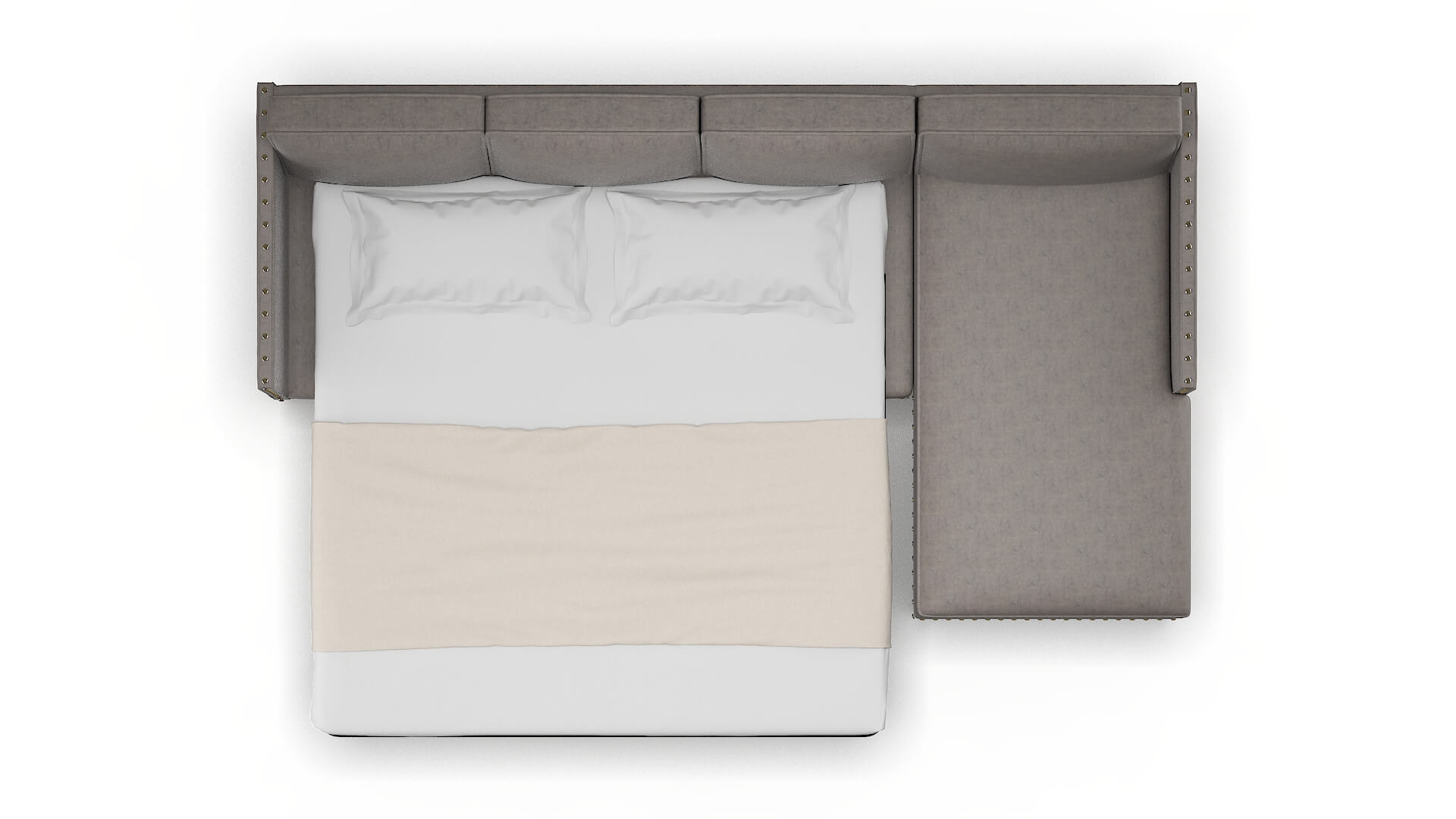 Florence Noble Otter Panel Sleeper Espresso legs 3