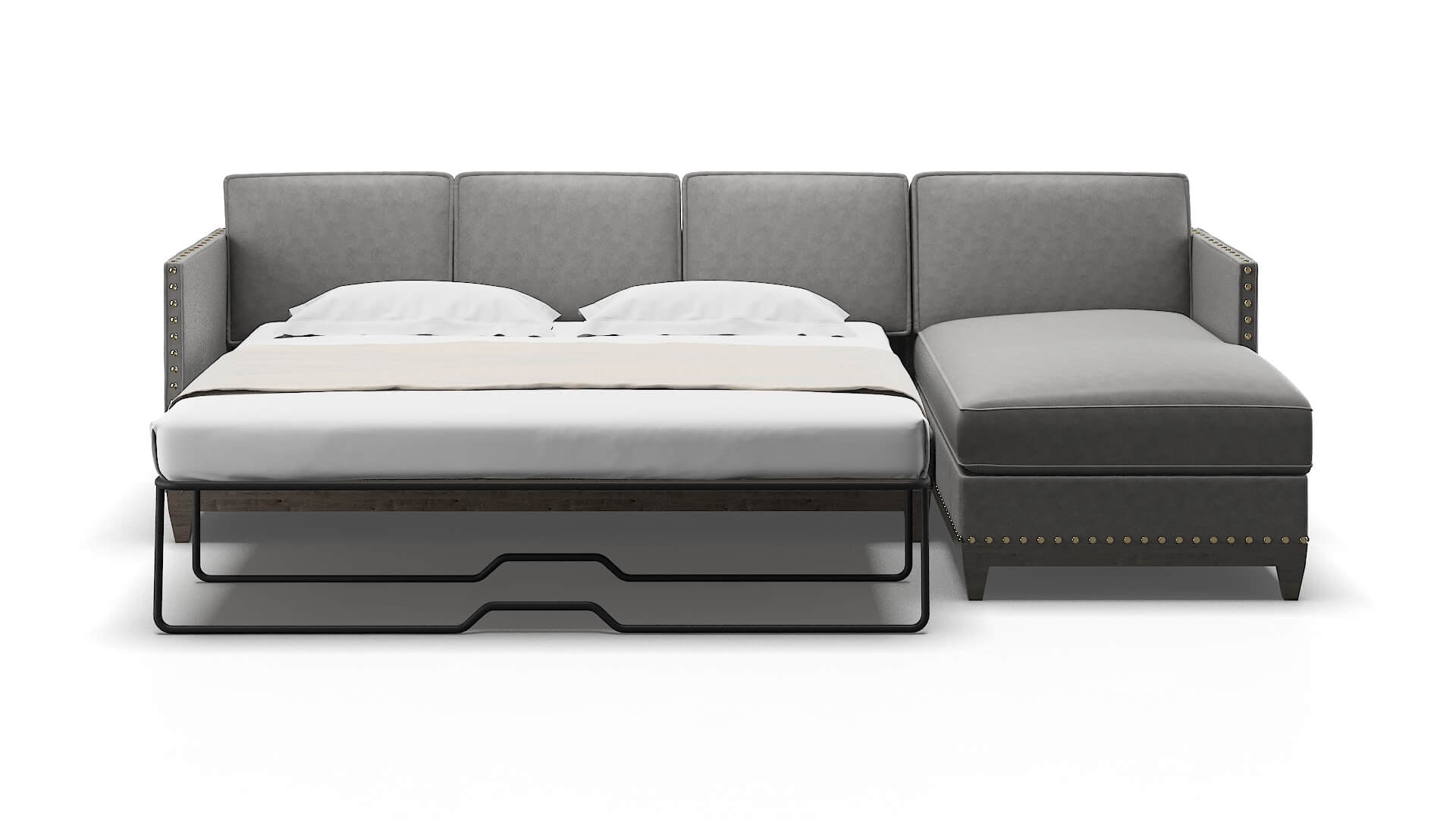 Florence Noble Smoke Panel Sleeper Espresso legs 1