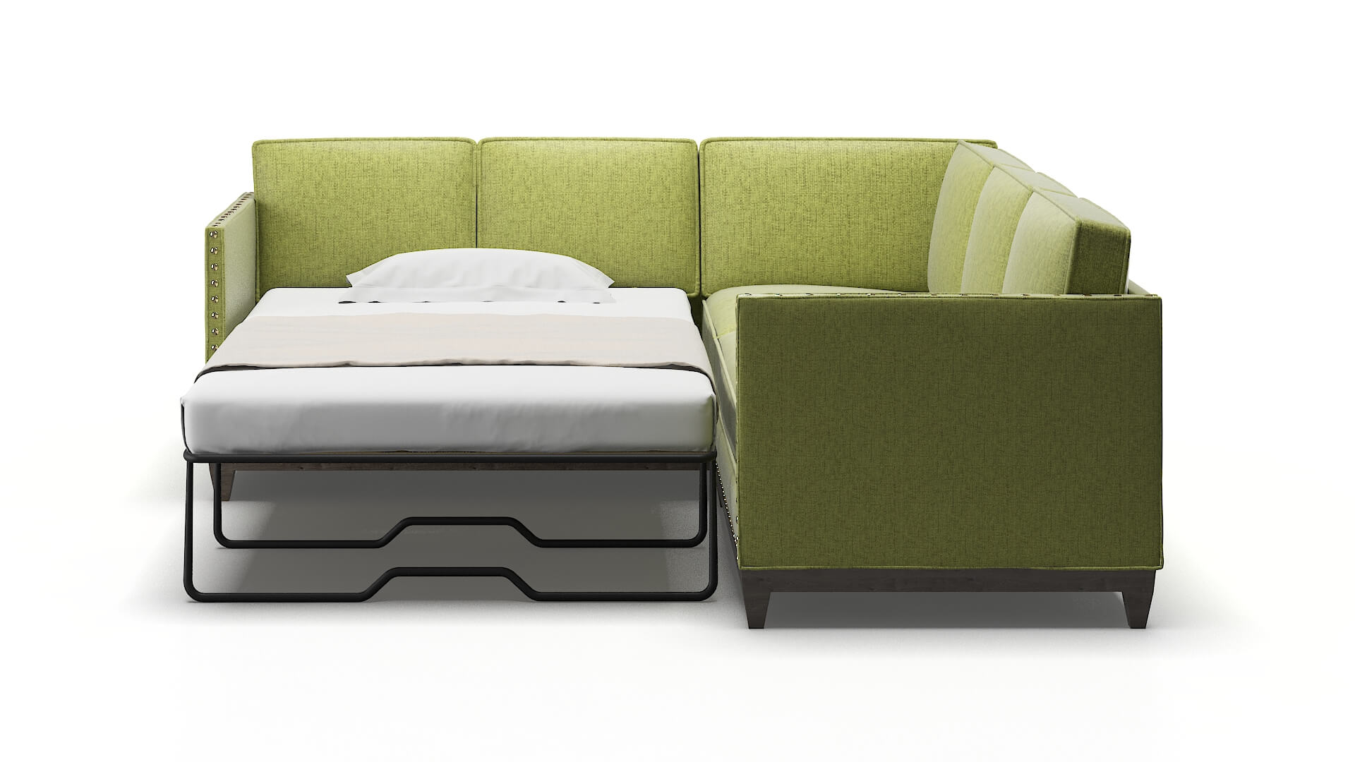 Florence Notion Appletini Sectional Sleeper Espresso legs 1