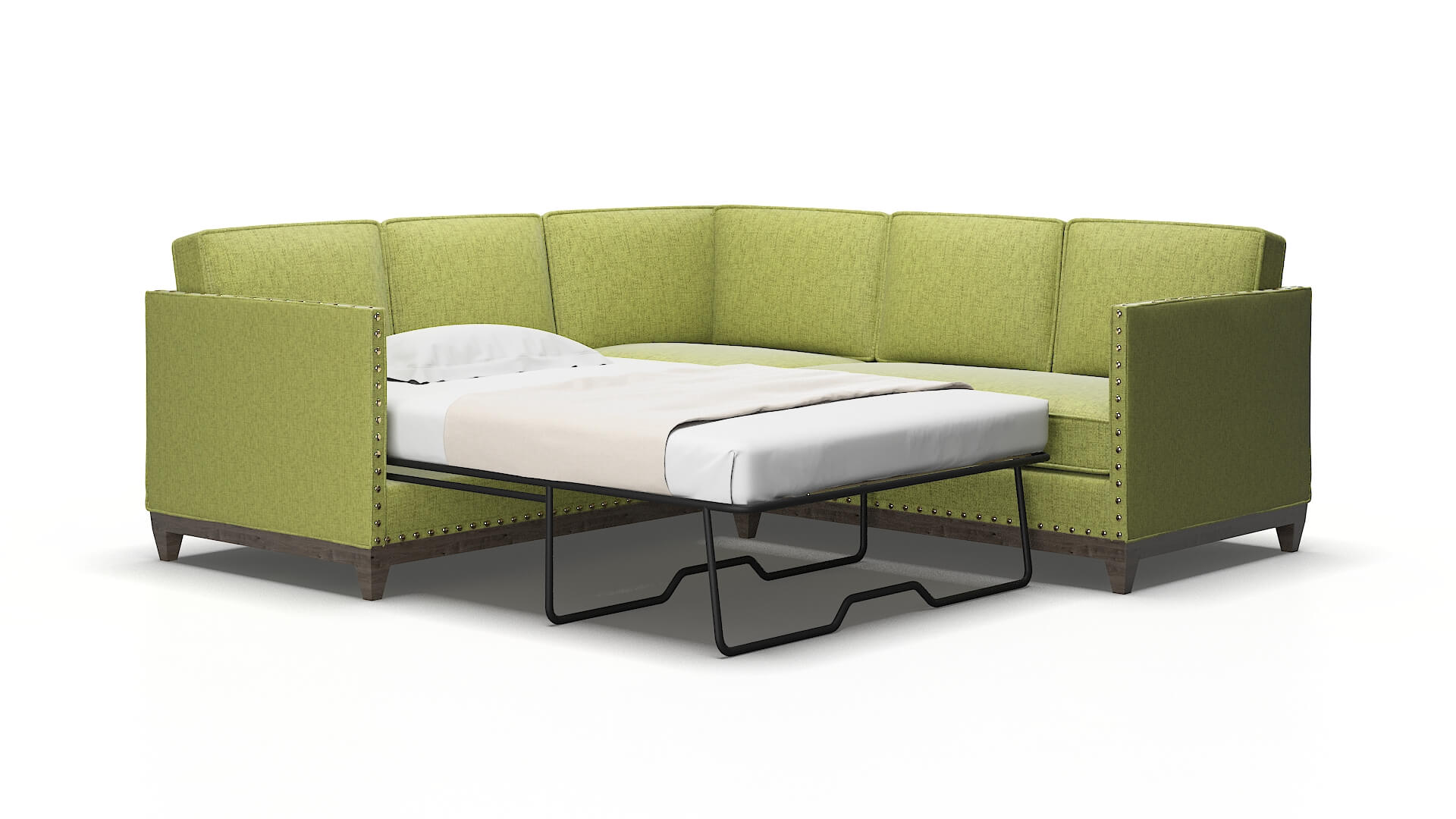 Florence Notion Appletini Sectional Sleeper Espresso Legs 2