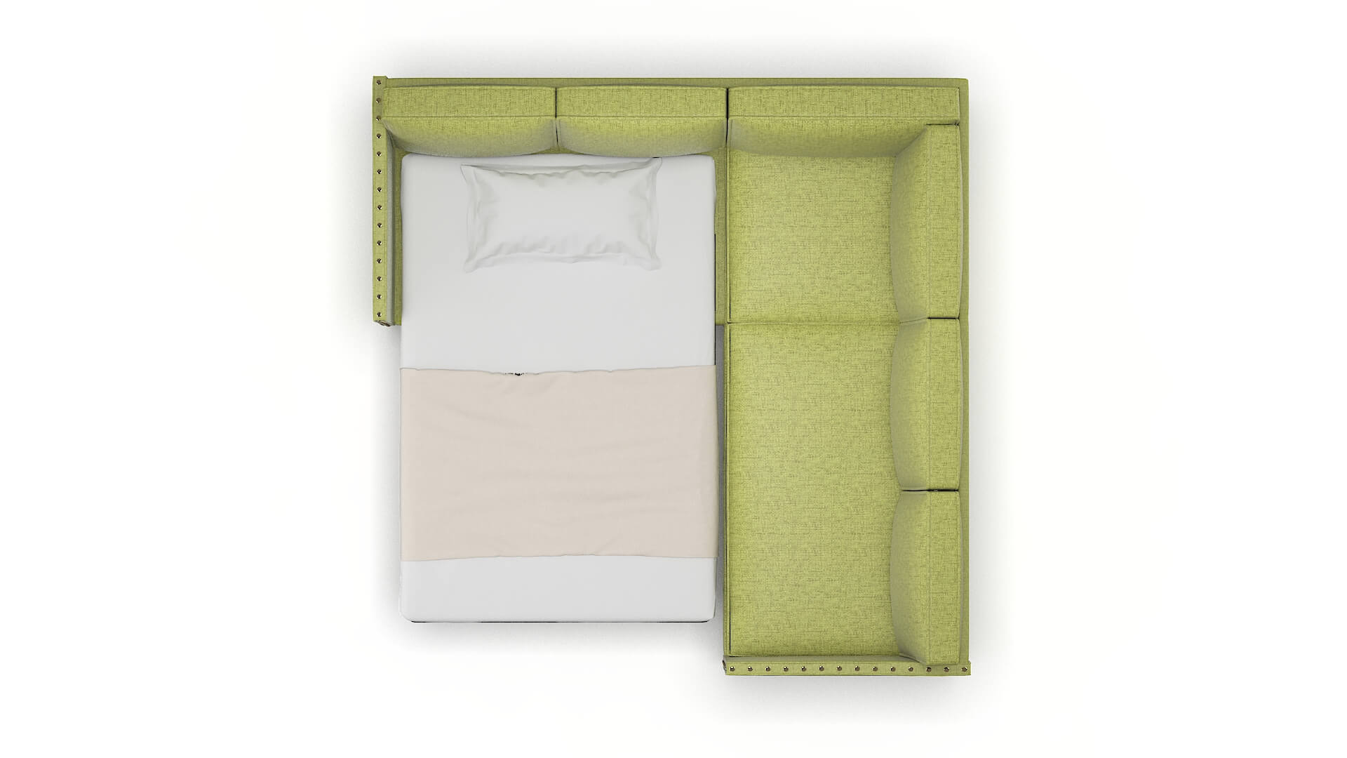 Florence Notion Appletini Sectional Sleeper Espresso legs 3