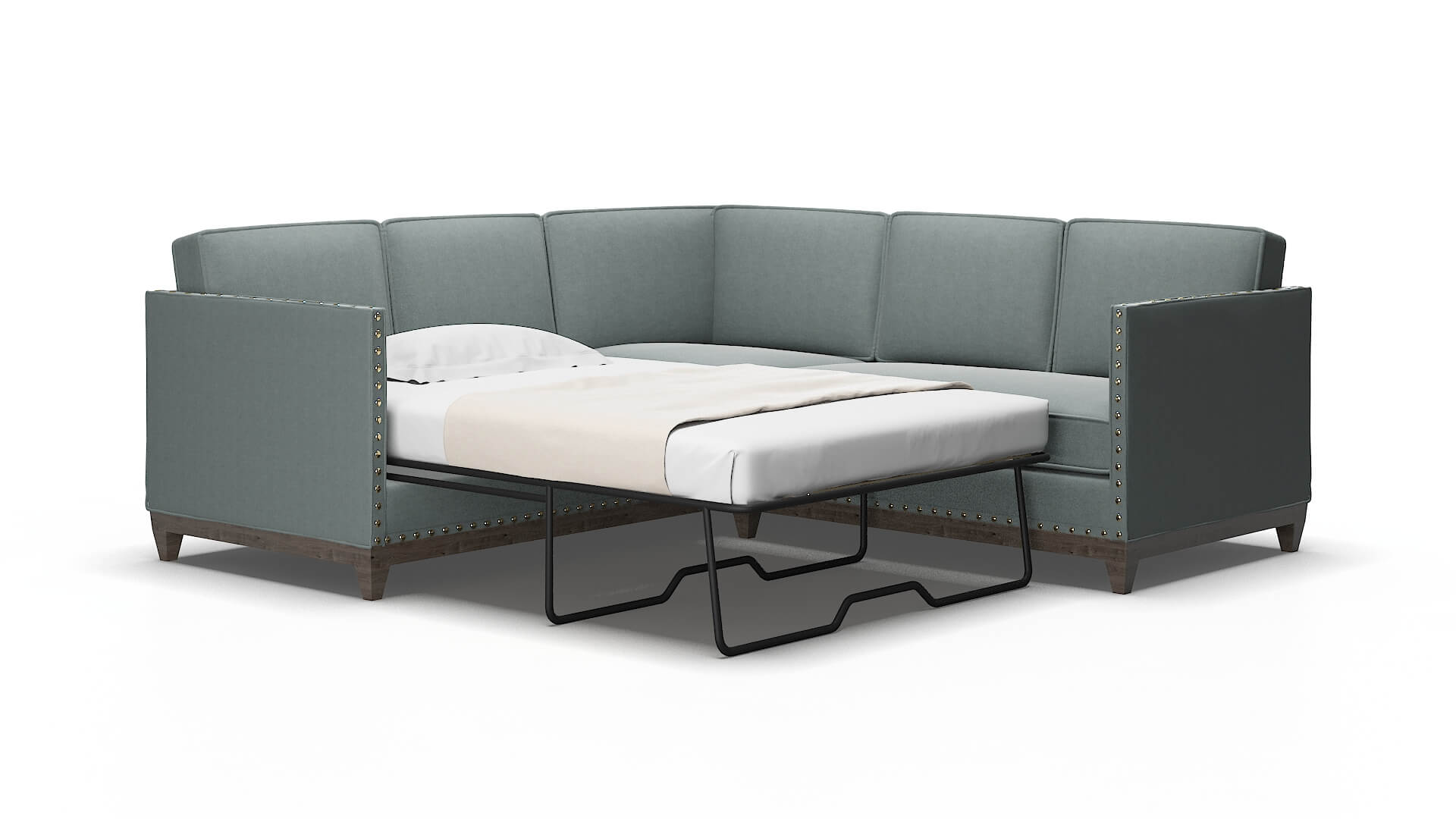 Florence Oakley baltic Sectional sleeper Espresso Legs  2