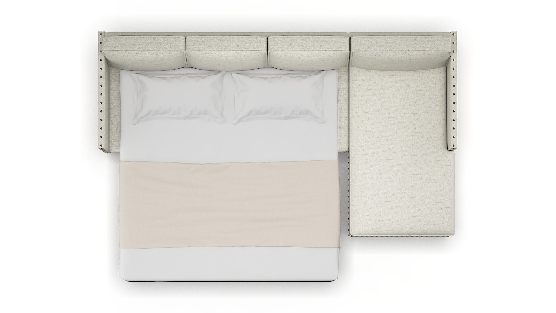 Florence Oceanside Birch Panel Sleeper Espresso legs 3