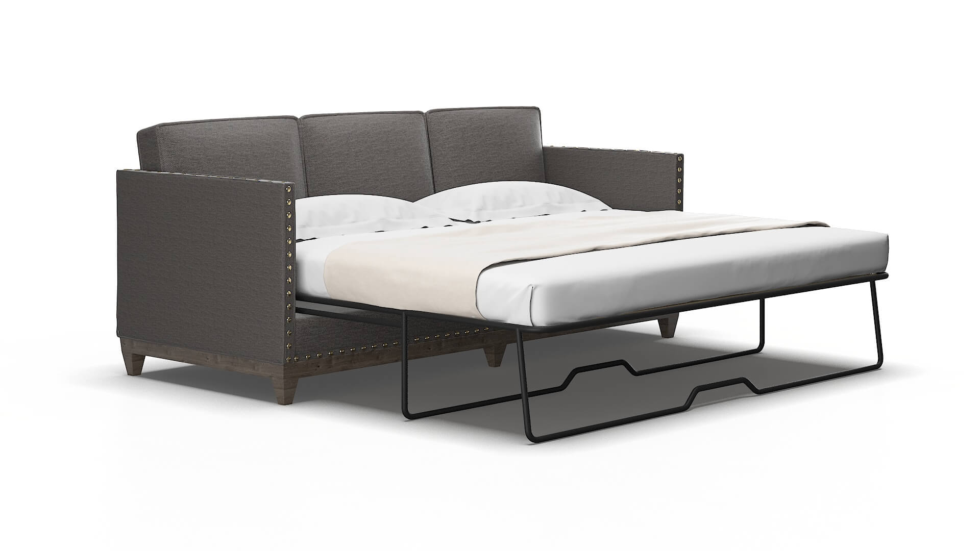 Florence Oscar charcoal Sofa sleeper Espresso Legs  2