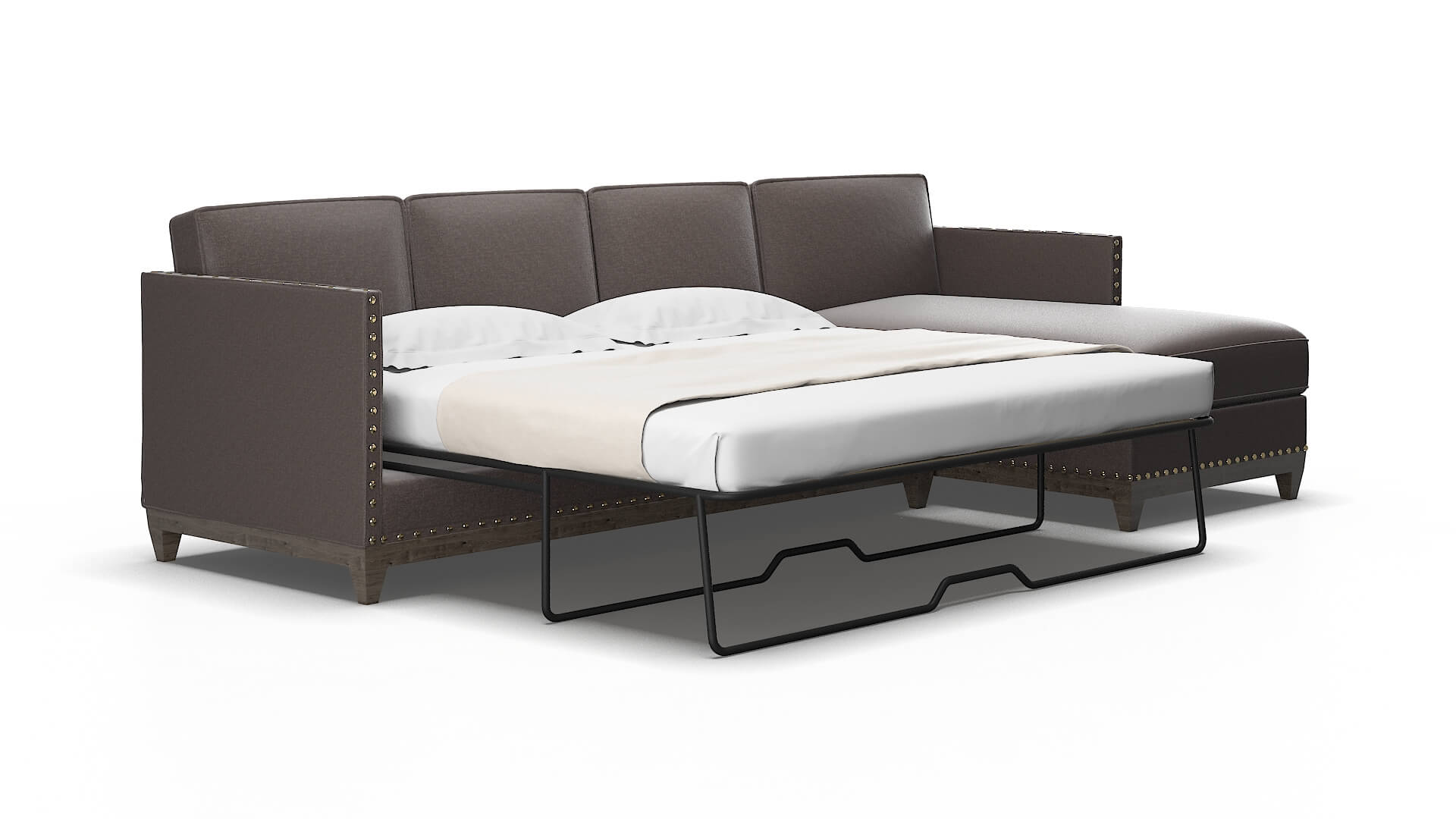 Florence Oscar chocolate Panel sleeper Espresso Legs  2