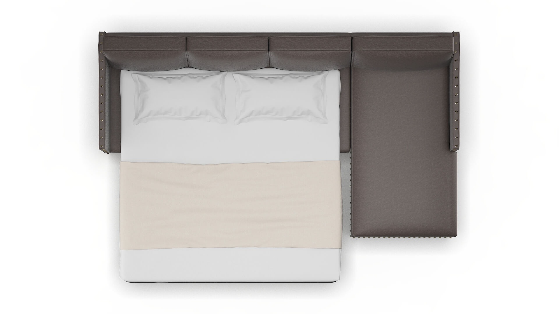 Florence Oscar Chocolate Panel Sleeper Espresso legs 3