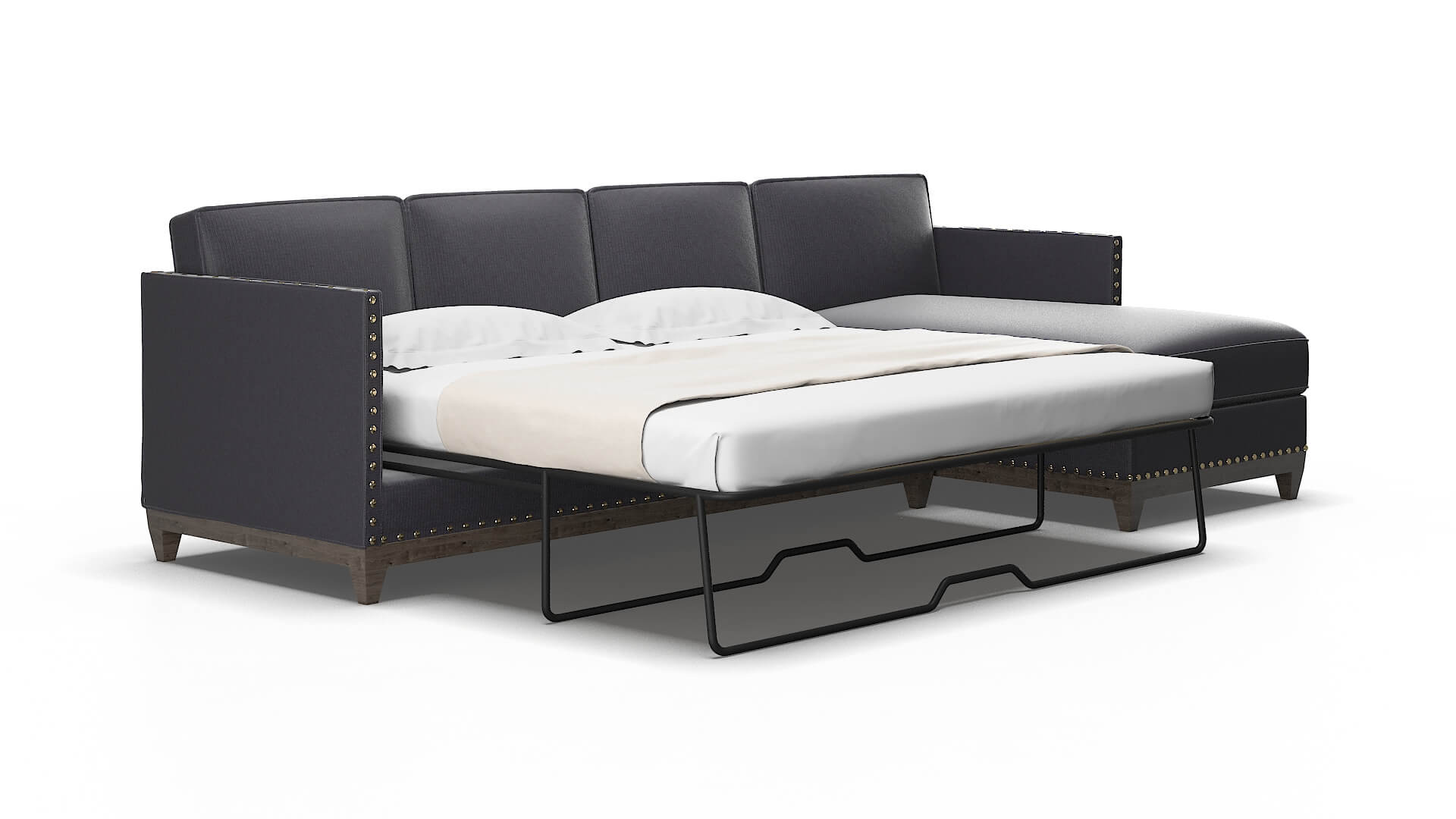 Florence Parker charcoal Panel sleeper Espresso Legs  2