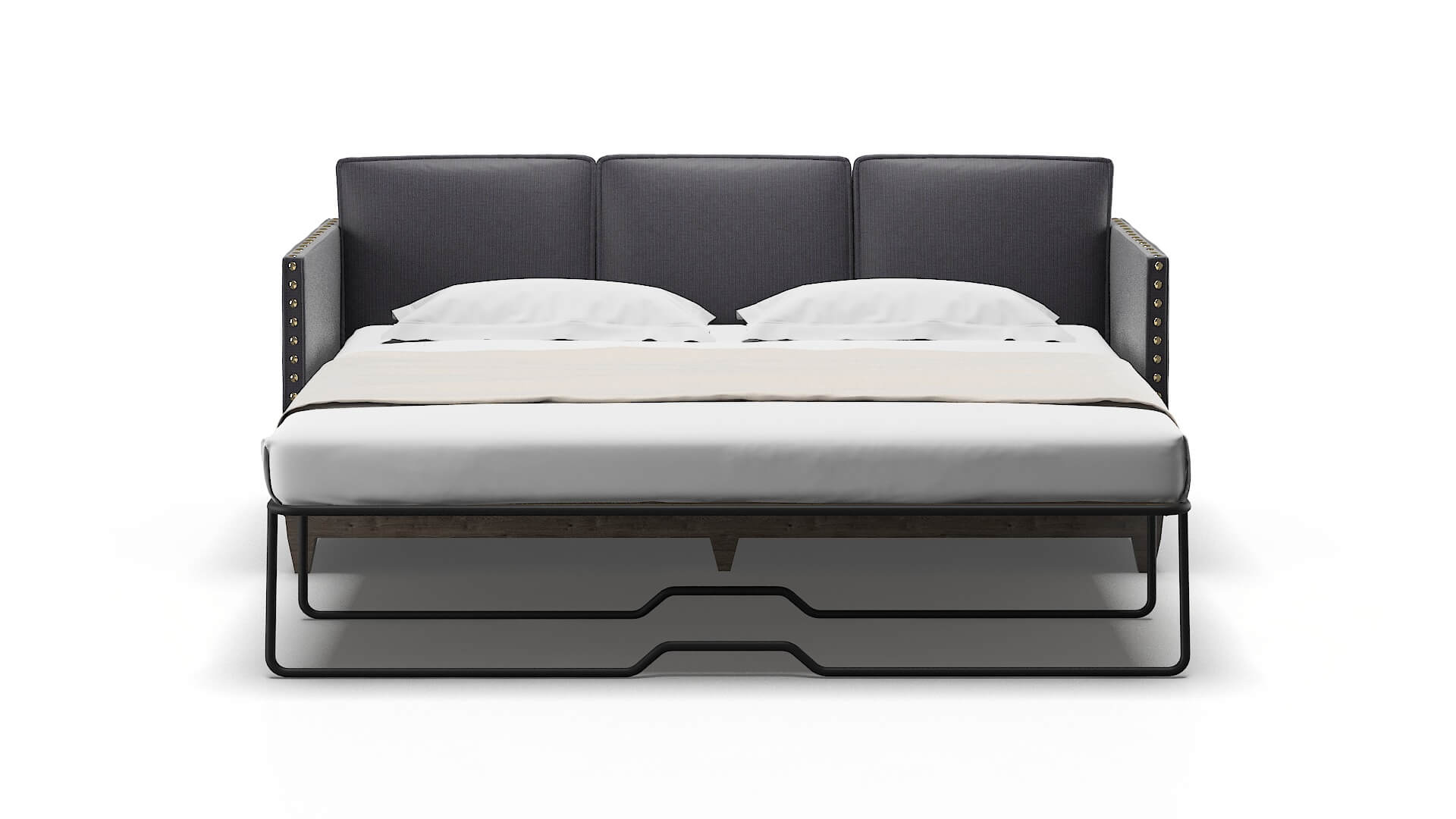 Florence Parker Charcoal Sofa Sleeper Espresso legs 1