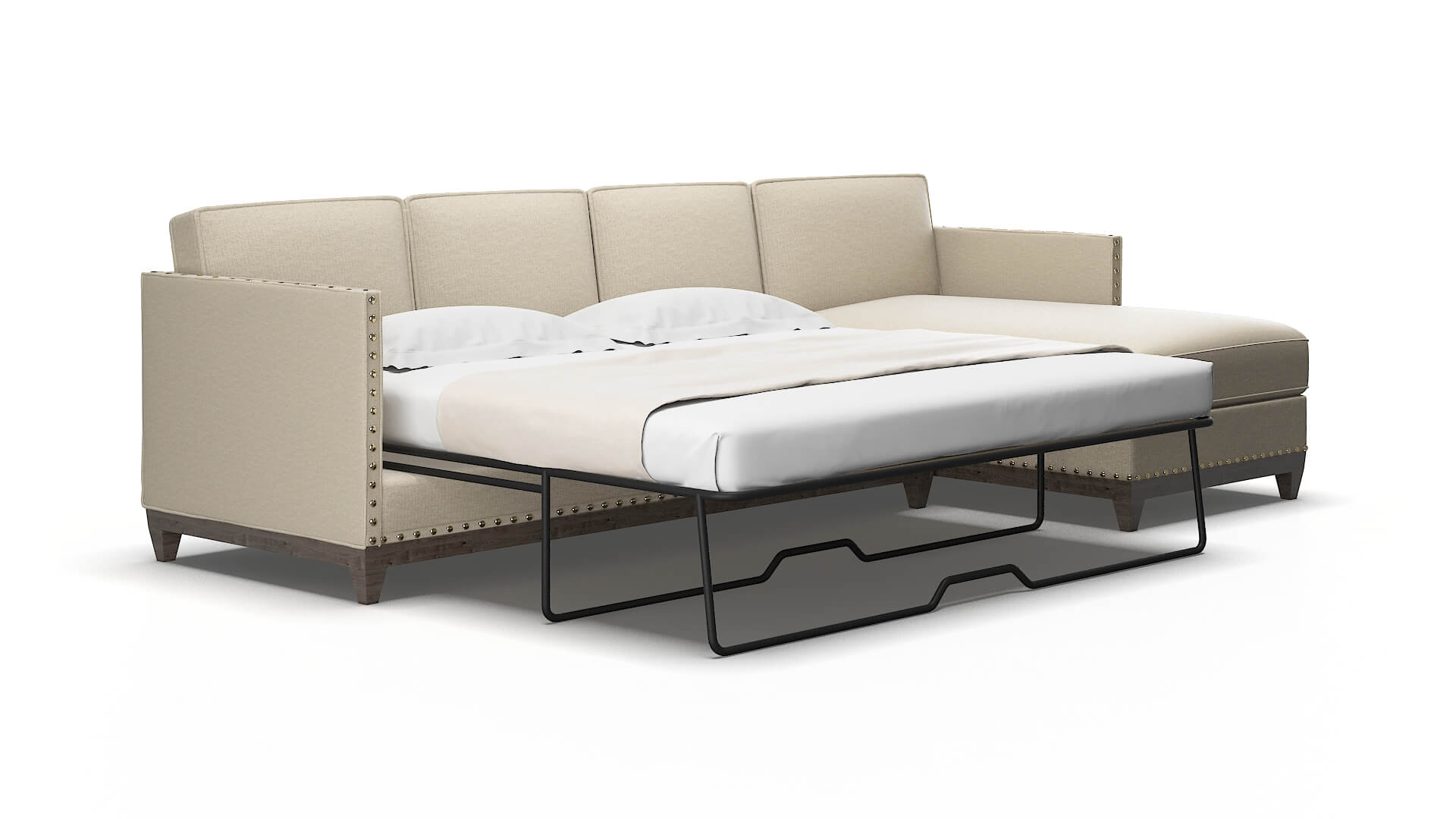 Florence Parker linen Panel sleeper Espresso Legs  2