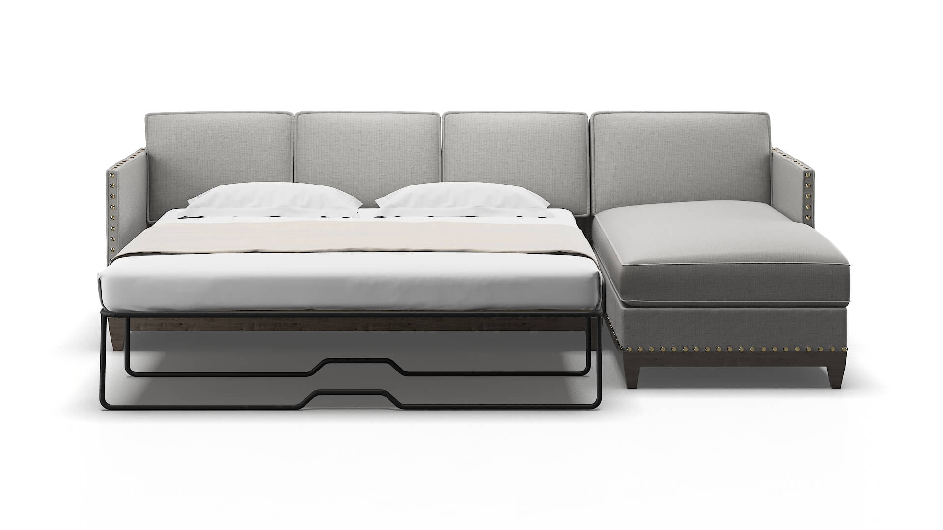 Florence Parker Silver Panel Sleeper Espresso legs 1