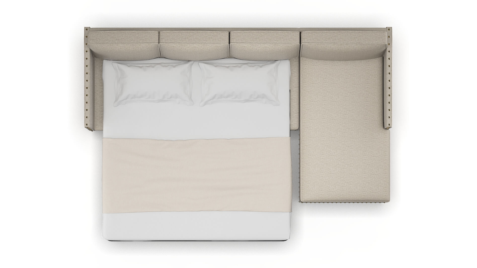 Florence Parker Wheat Panel Sleeper Espresso legs 3