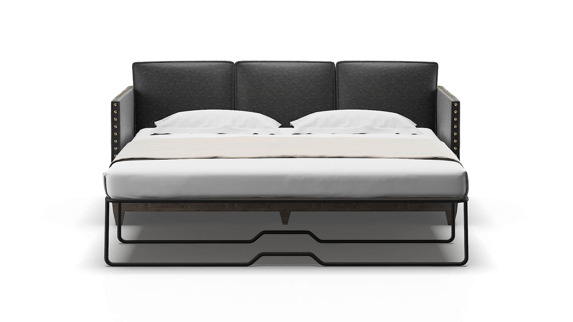 Florence Phoenix Charcoal Sofa Sleeper Espresso legs 1